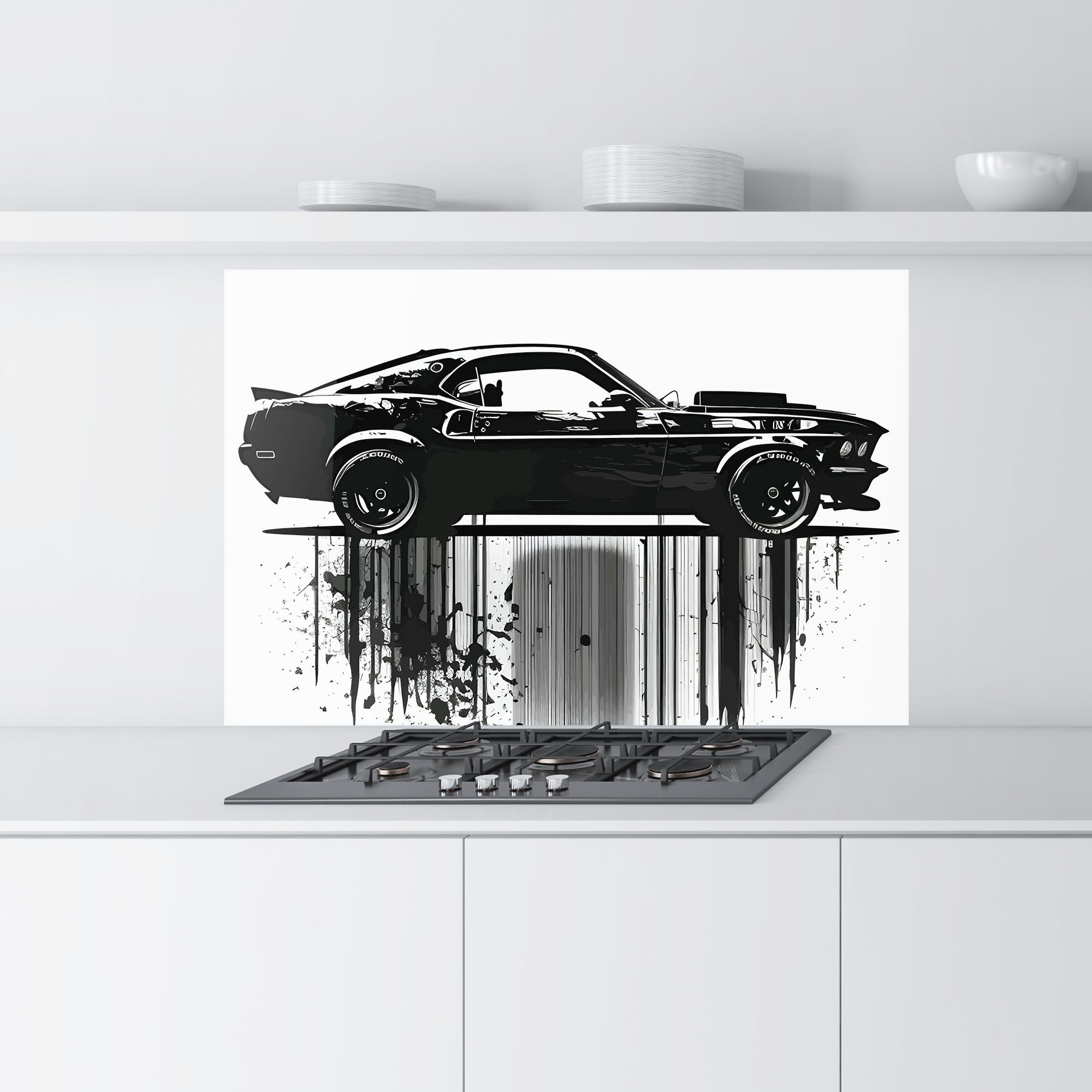 Black Car Drowing mockup 9