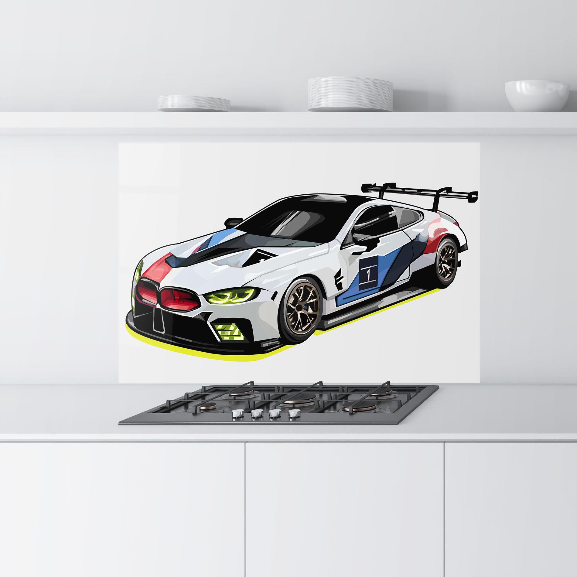 Küchenrückwand Glas Bmw Sport Car mockup 9