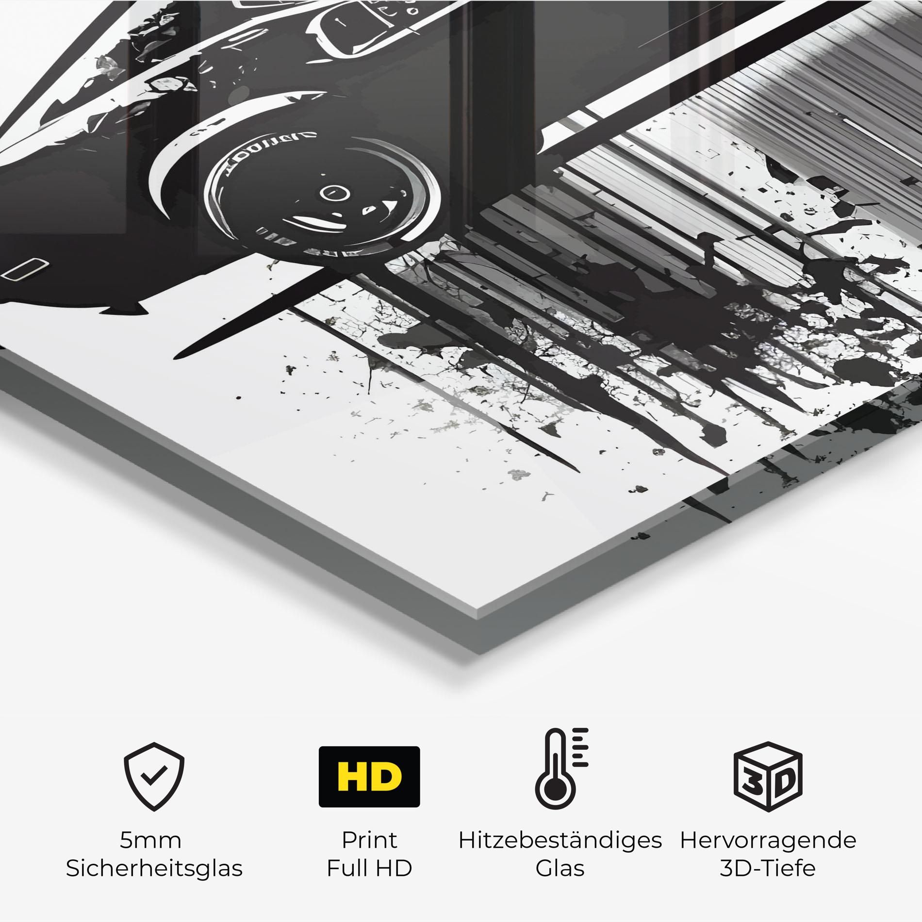 Black Car Drowing mockup 2