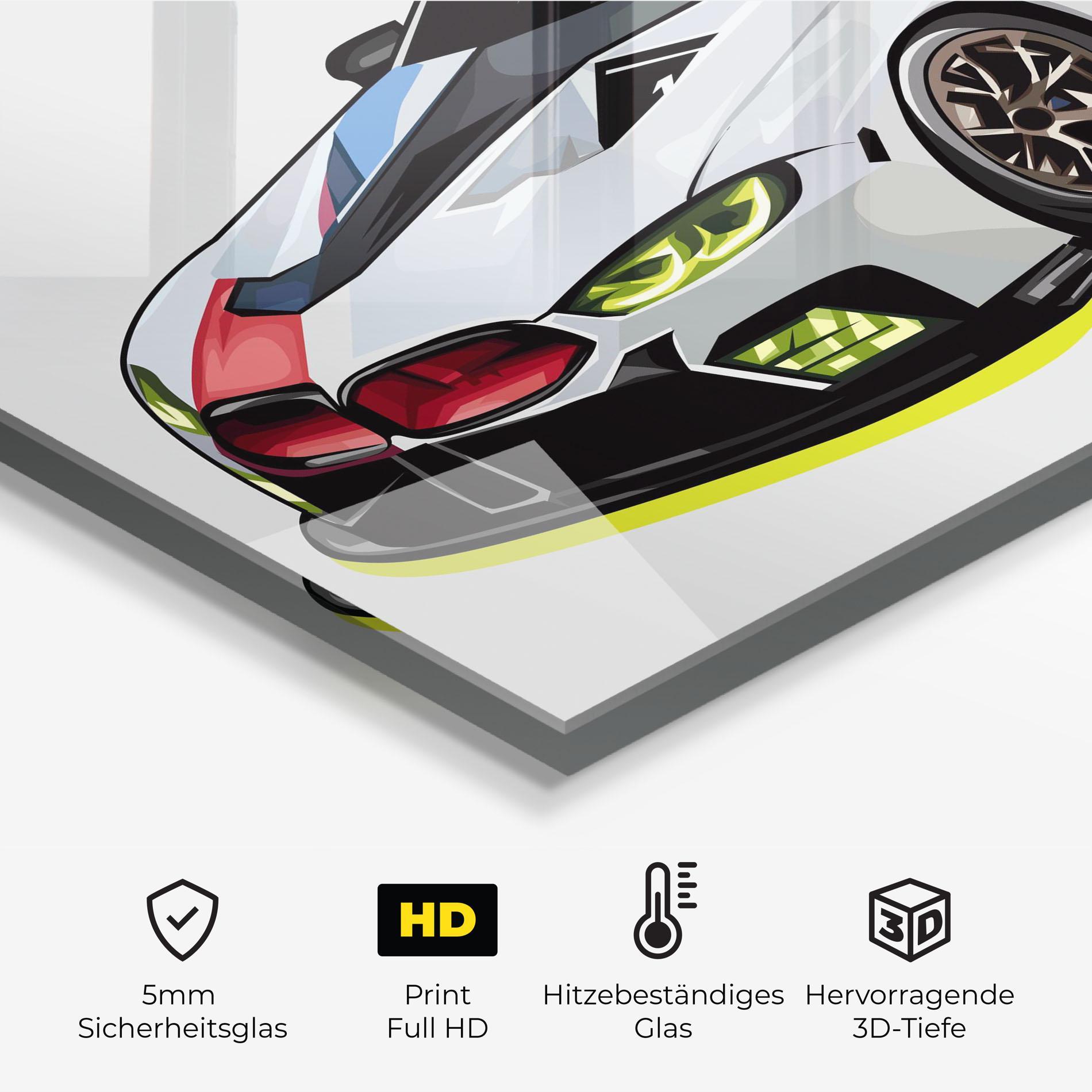 Küchenrückwand Glas Bmw Sport Car mockup 2