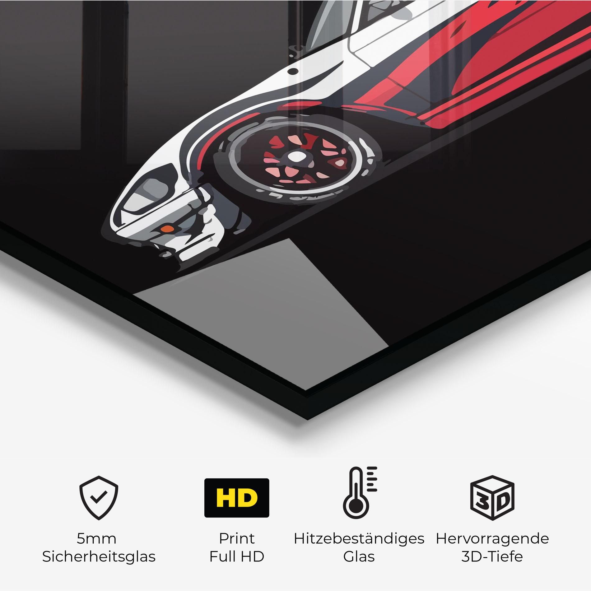 Red White Sport Car mockup 2