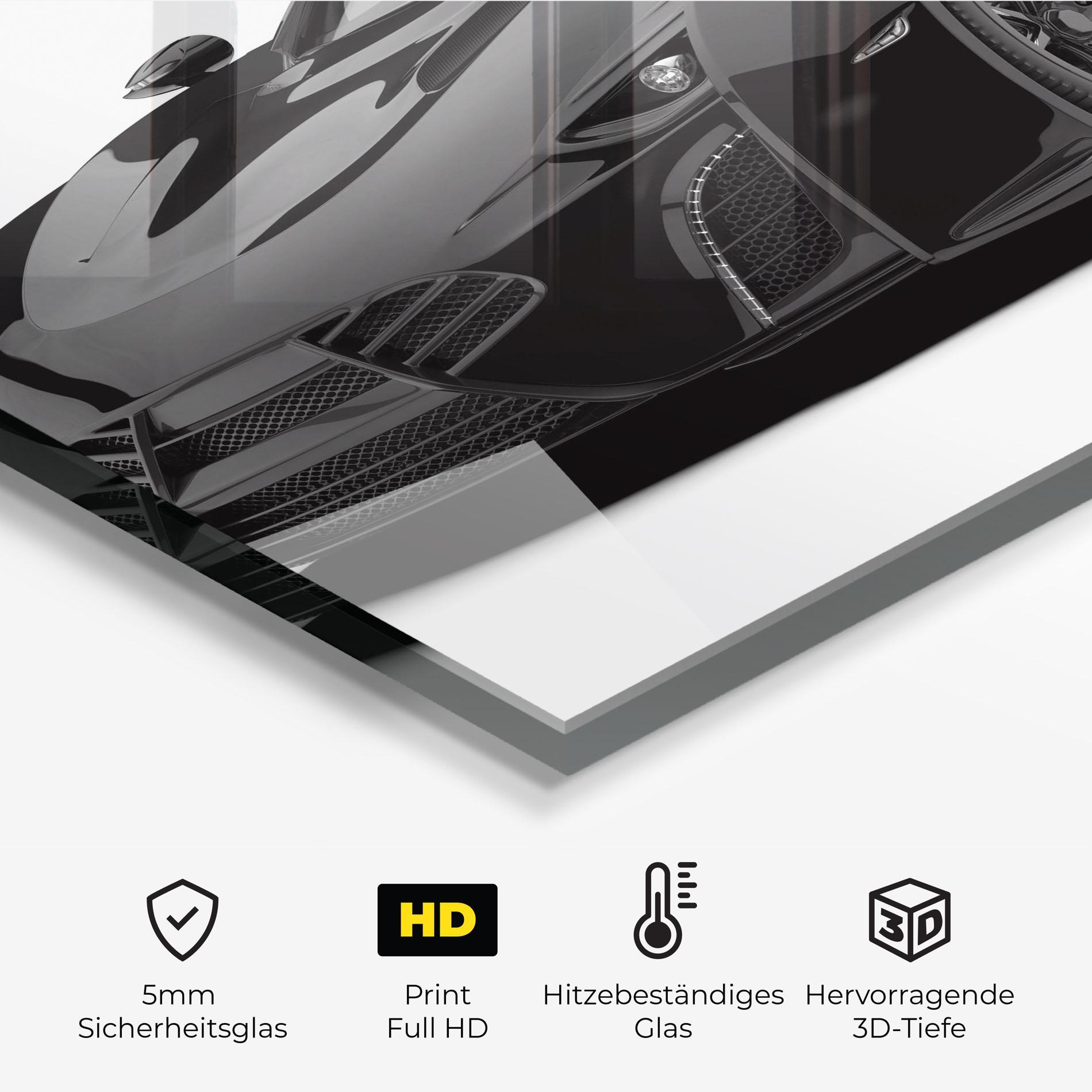 Küchenrückwand Glas Sport Black Car mockup 2