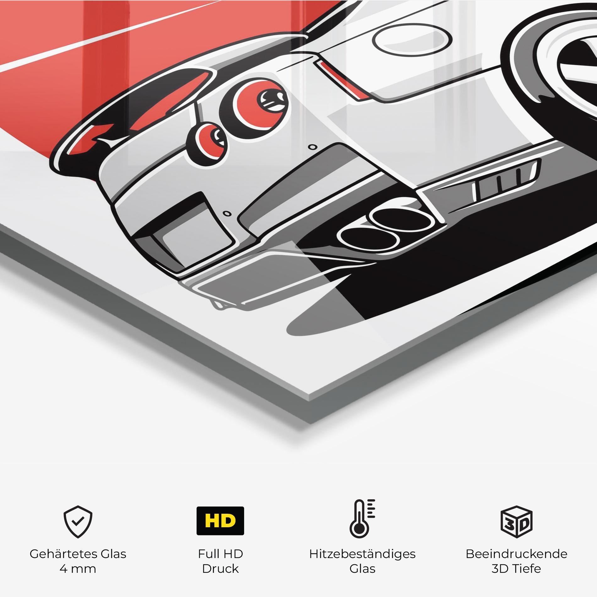 Küchenrückwand Glas Grey Gtr Car mockup 2