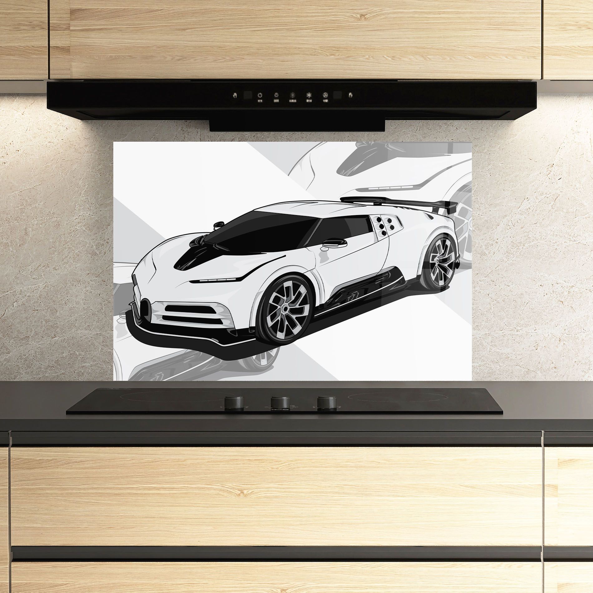 Sport White Car mockup 3