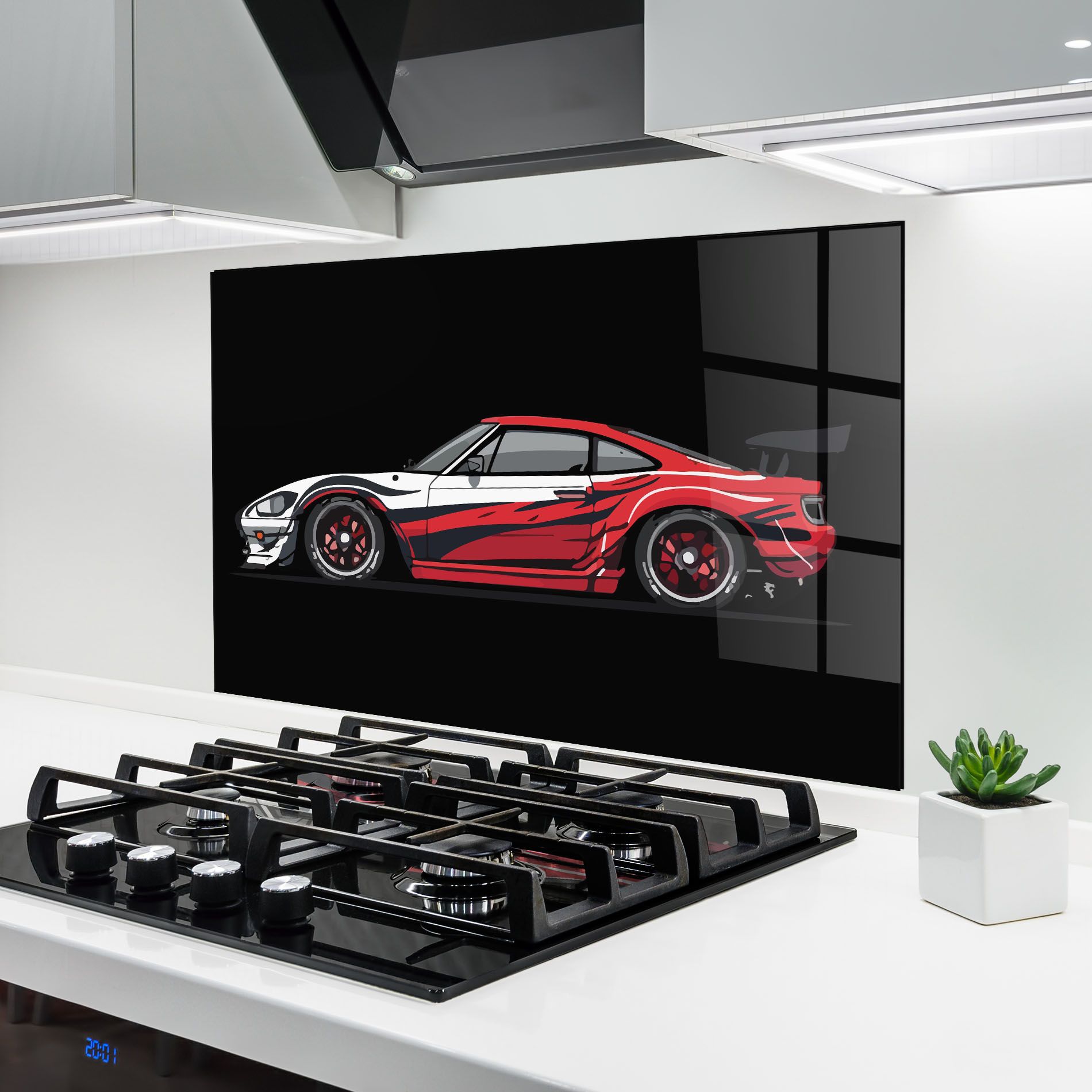 Red White Sport Car mockup 6