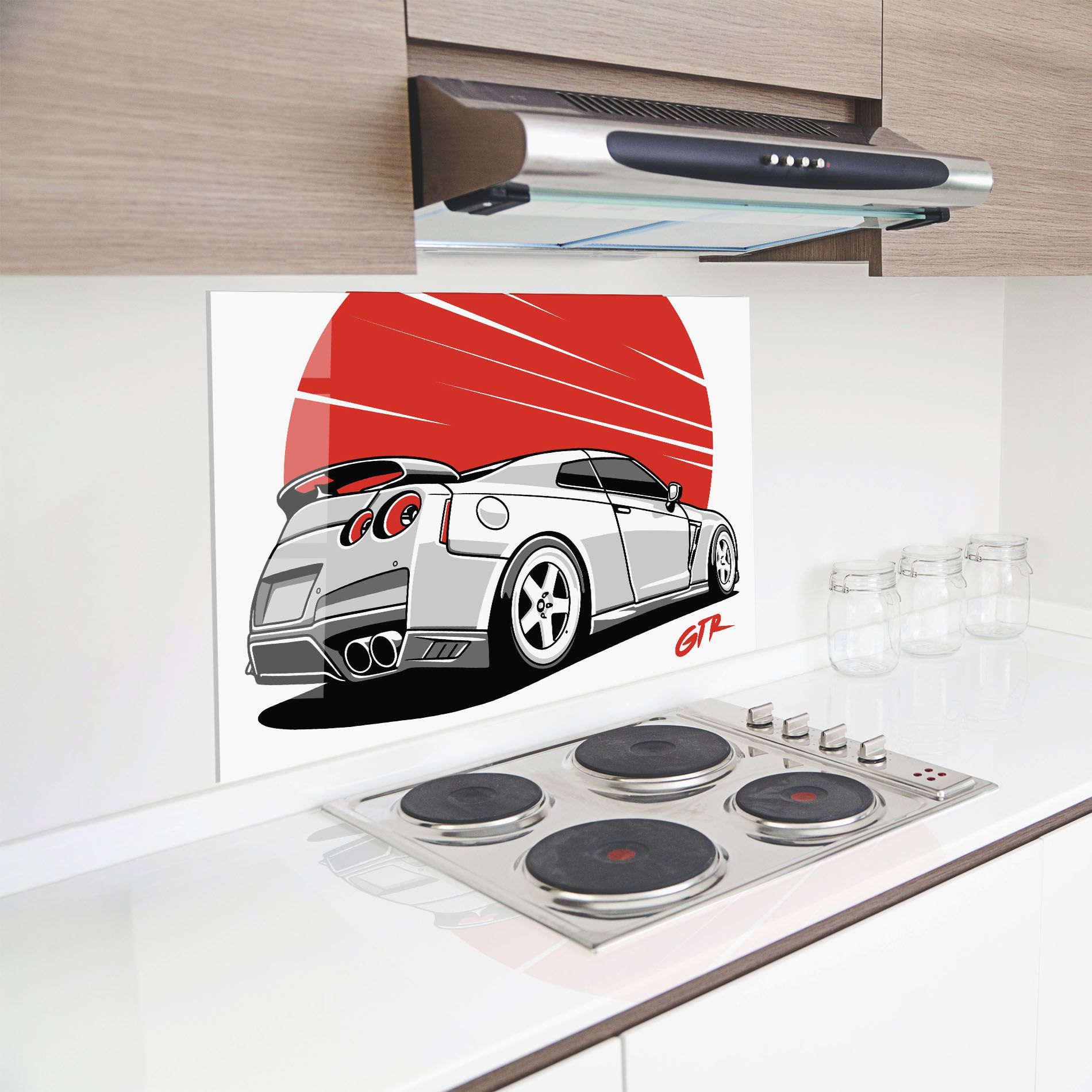 Grey Gtr Car mockup 8