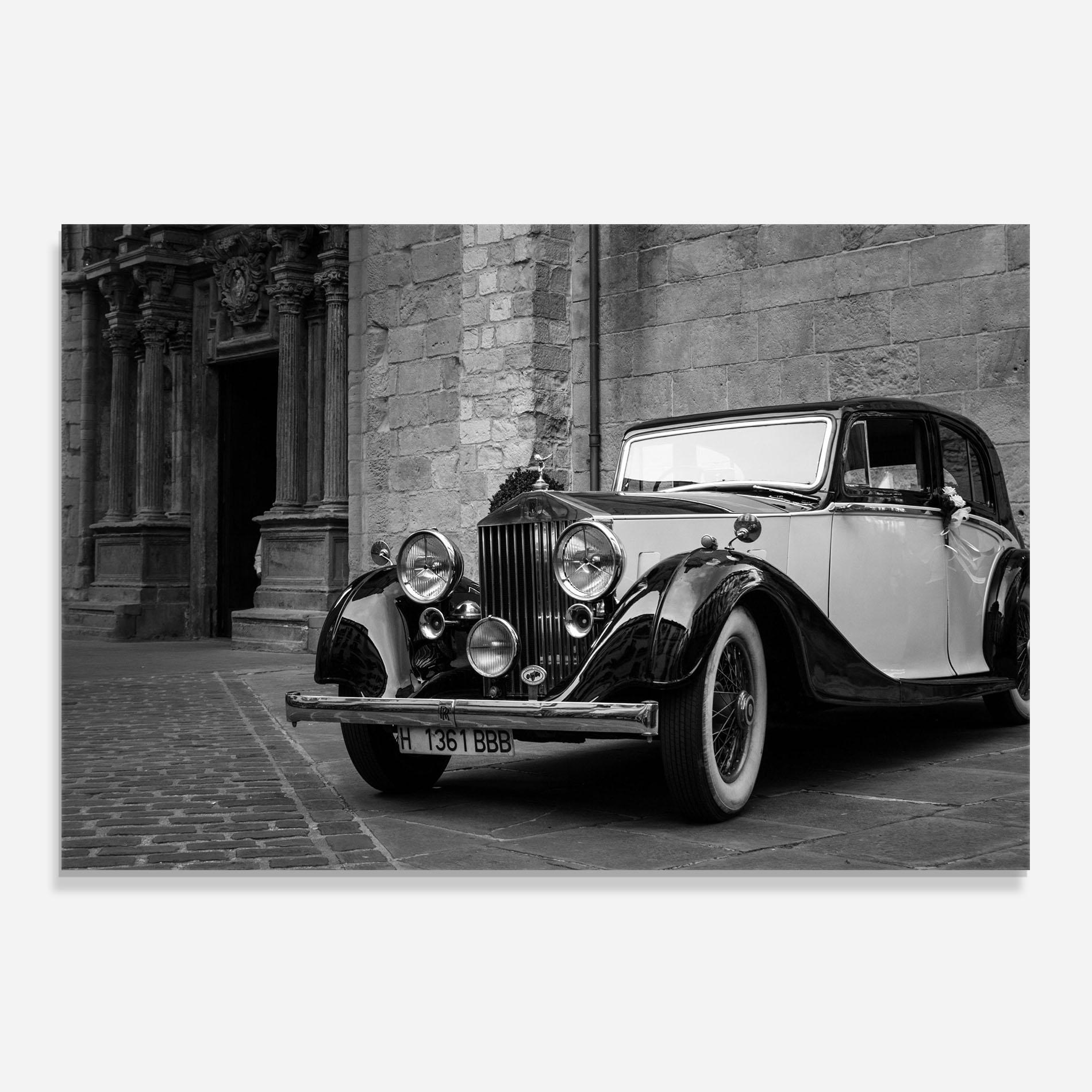 Küchenrückwand Glas Classic Car View mockup 0