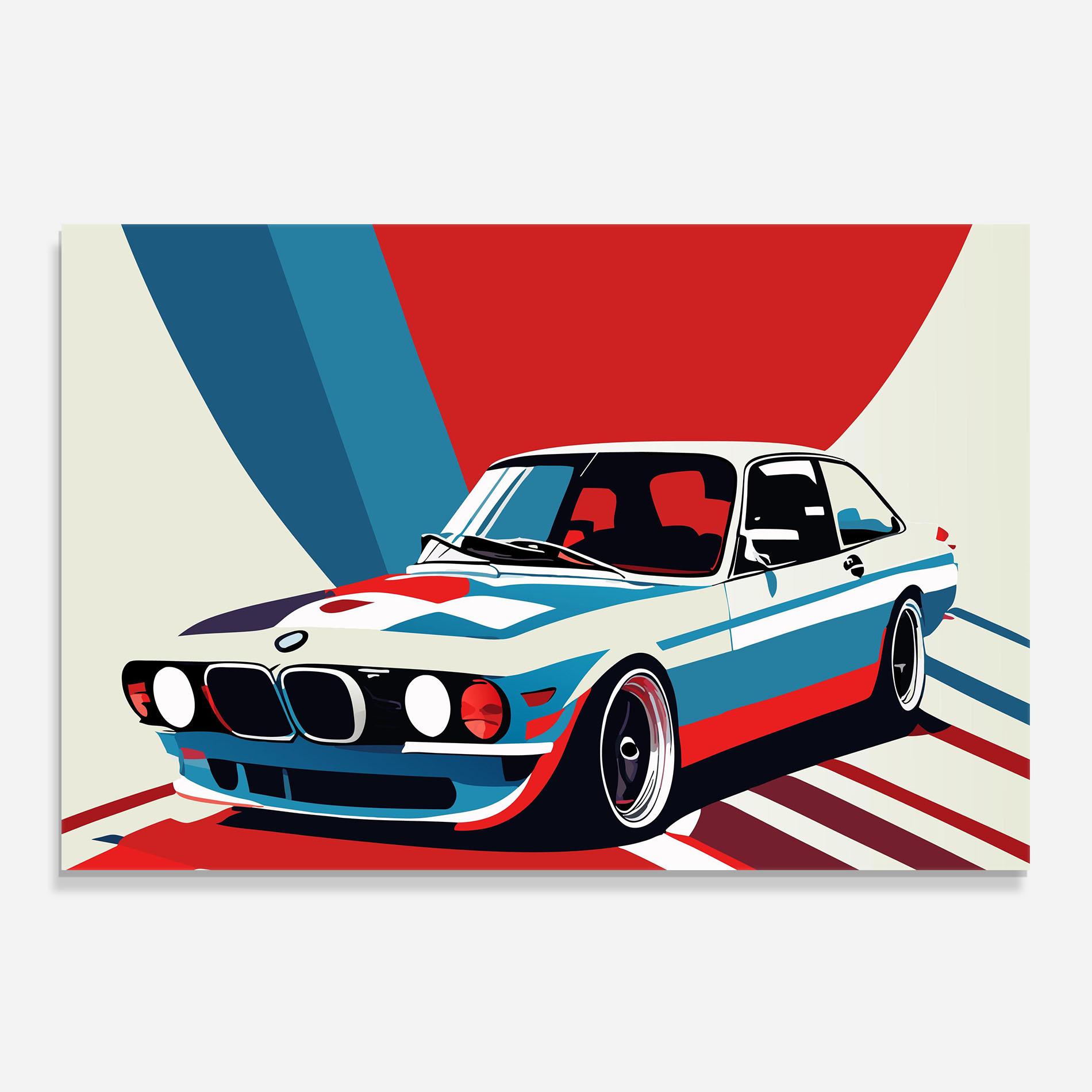 Küchenrückwand Glas Vintage Bmw mockup 0