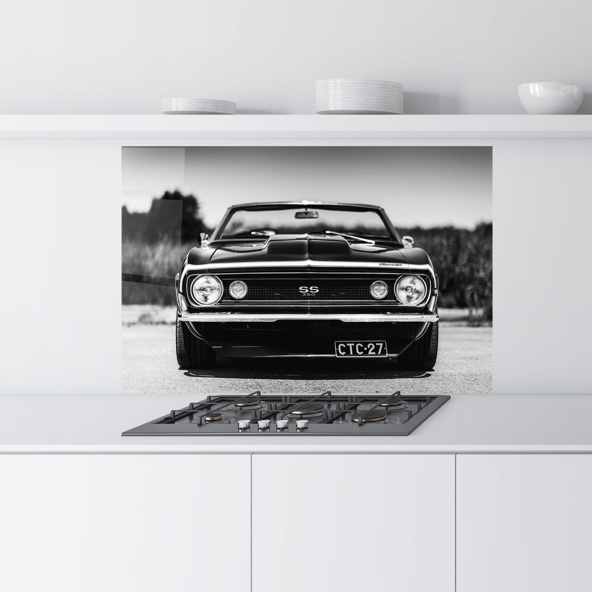 Küchenrückwand Glas American Car mockup 9