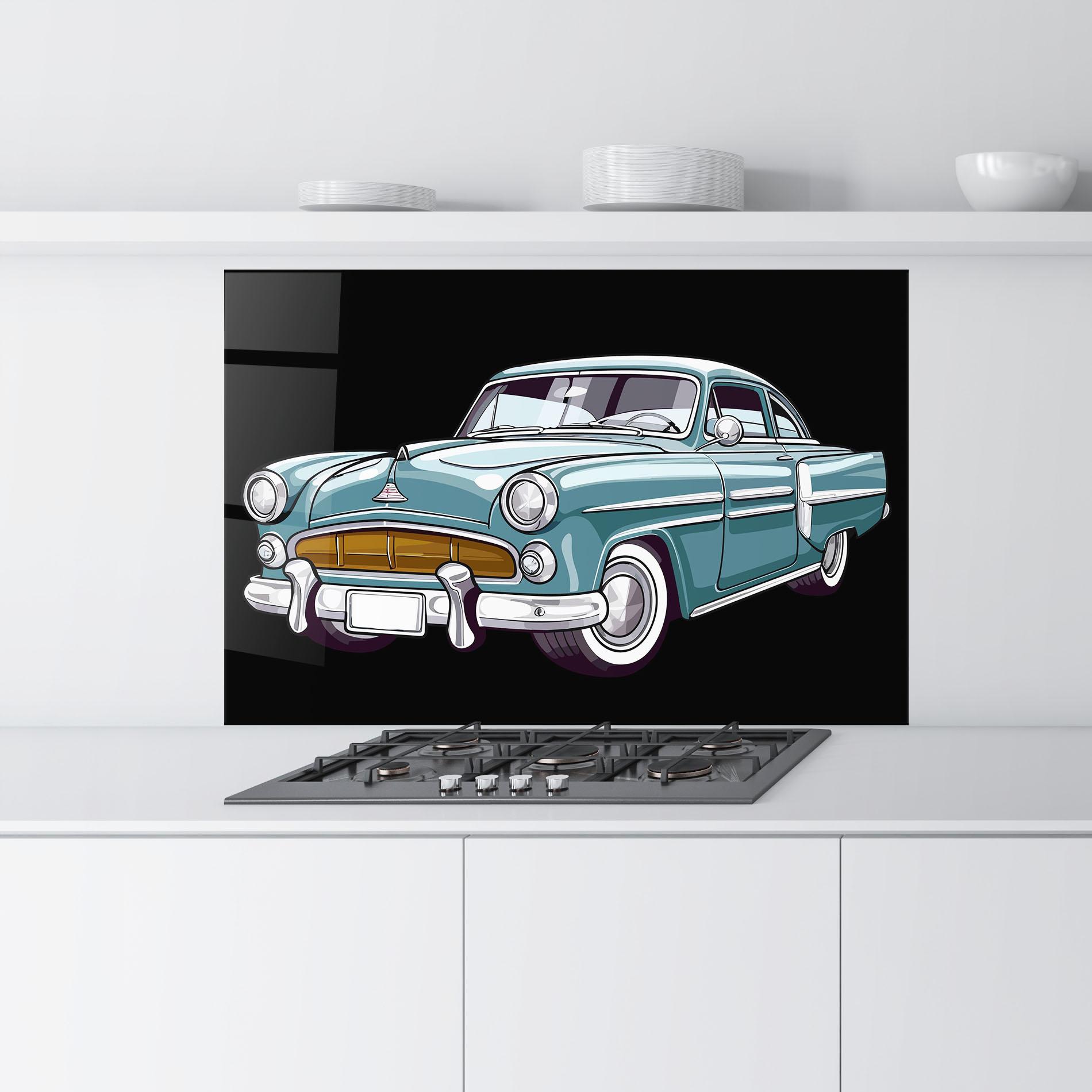 Küchenrückwand Glas Ford Thunderbolt mockup 9