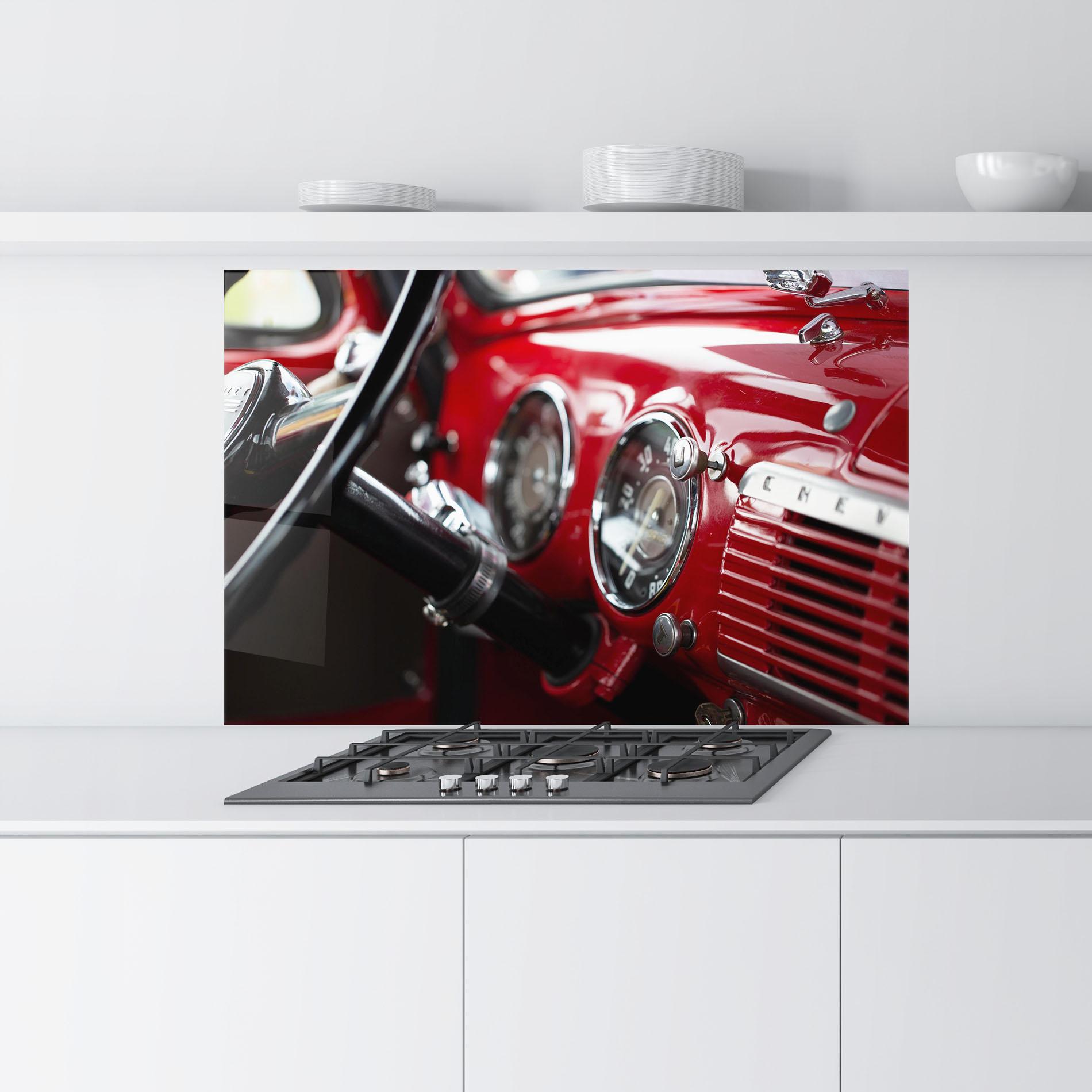 Küchenrückwand Glas Shiny Clean Car mockup 9