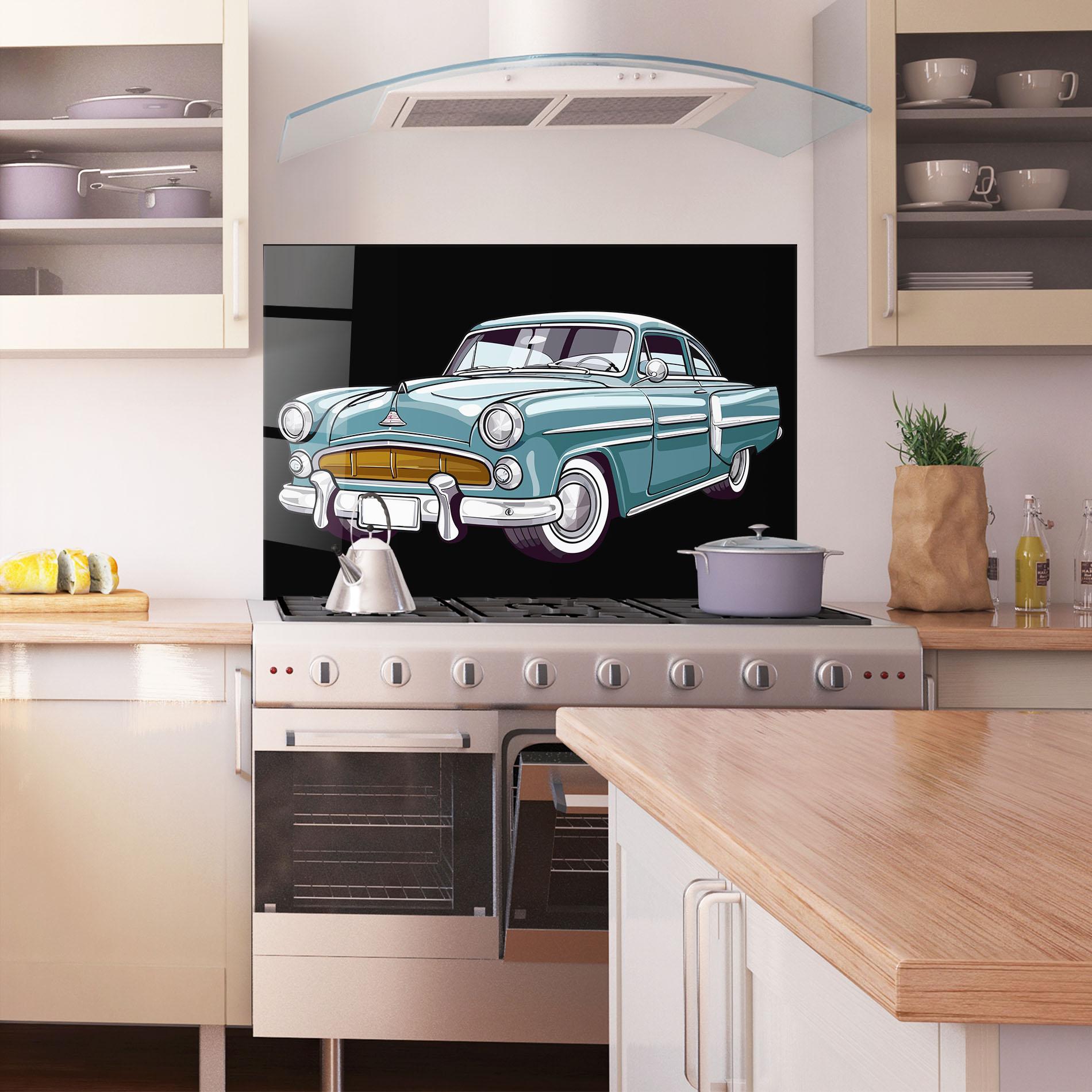 Küchenrückwand Glas Ford Thunderbolt mockup 1