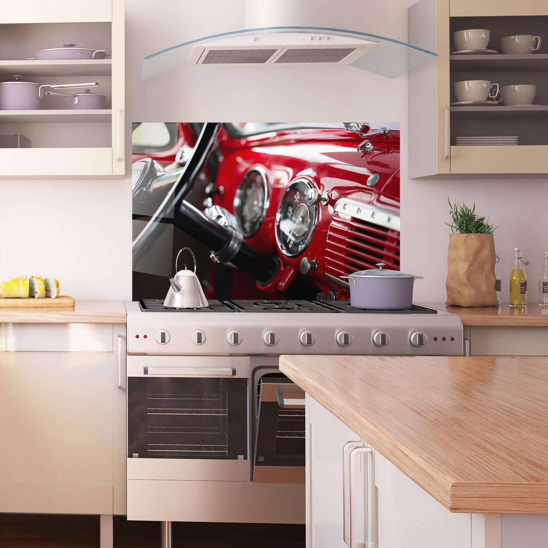 Küchenrückwand Glas Shiny Clean Car mockup 1