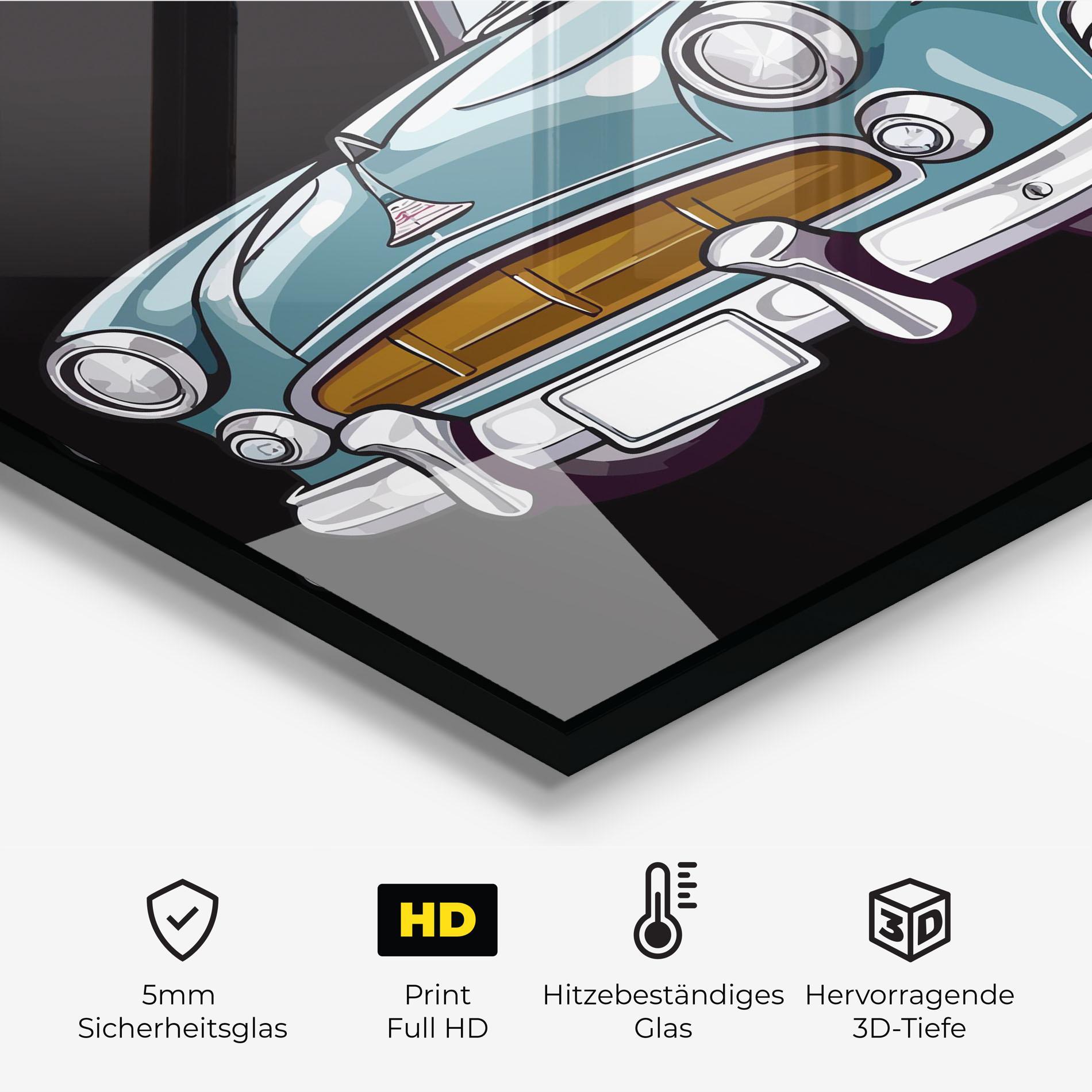 Küchenrückwand Glas Ford Thunderbolt mockup 2