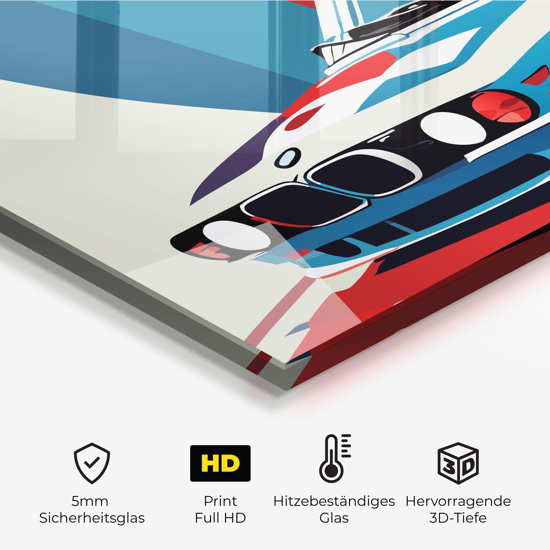 Küchenrückwand Glas Vintage Bmw mockup 2