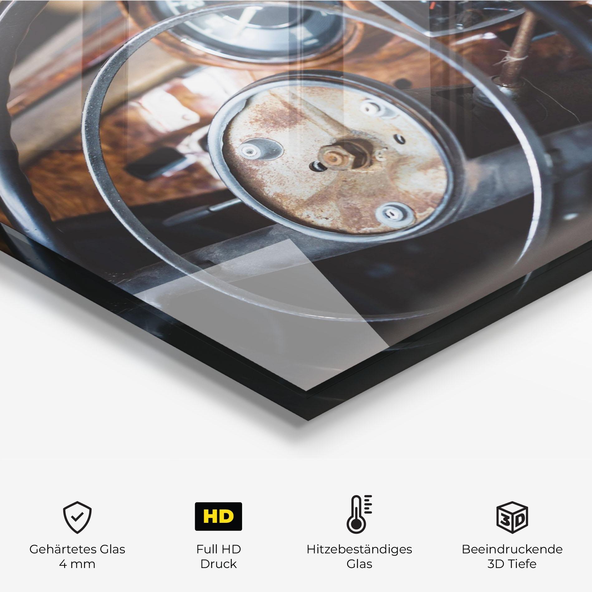 Küchenrückwand Glas Brown Clean Car mockup 2