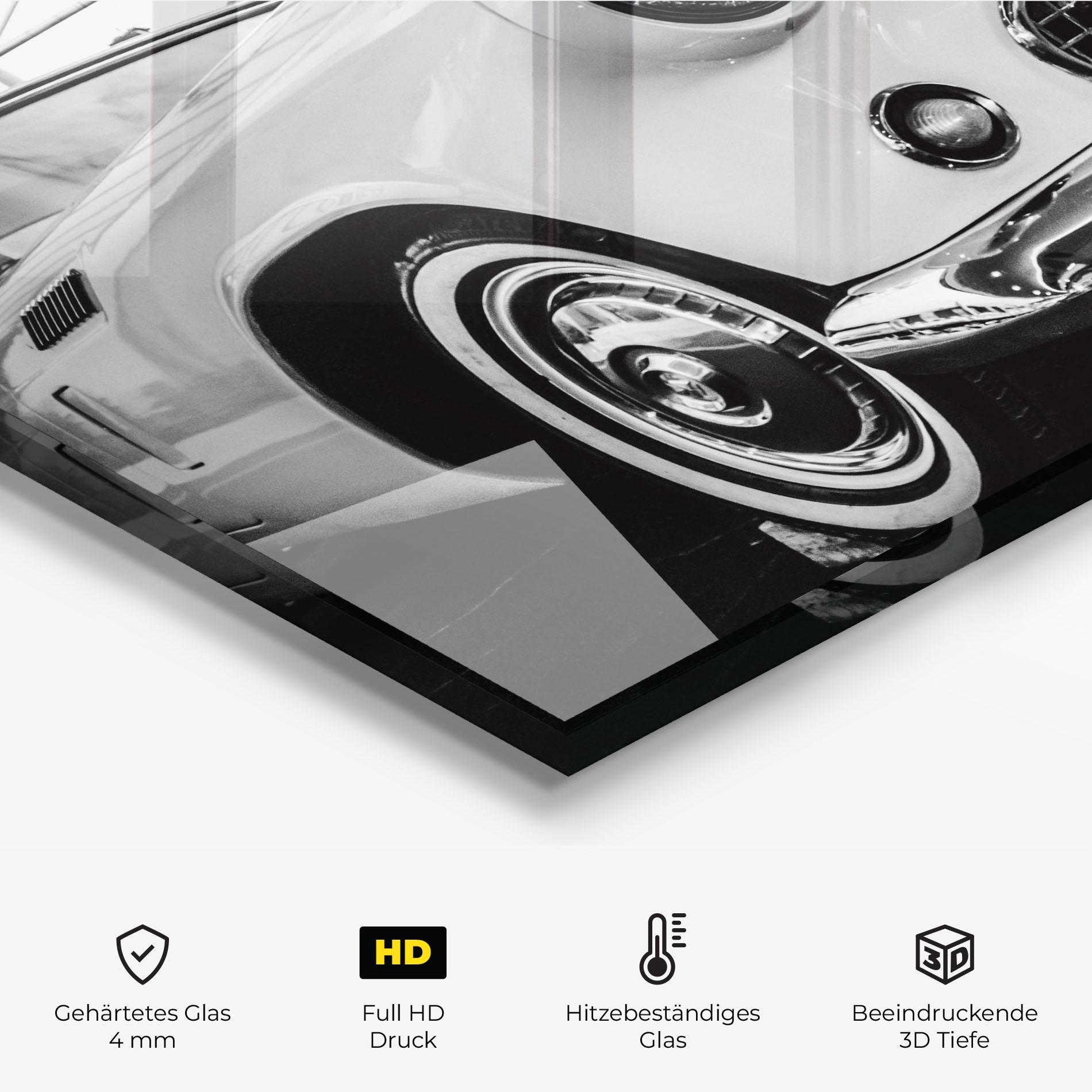Küchenrückwand Glas Classic Car mockup 2