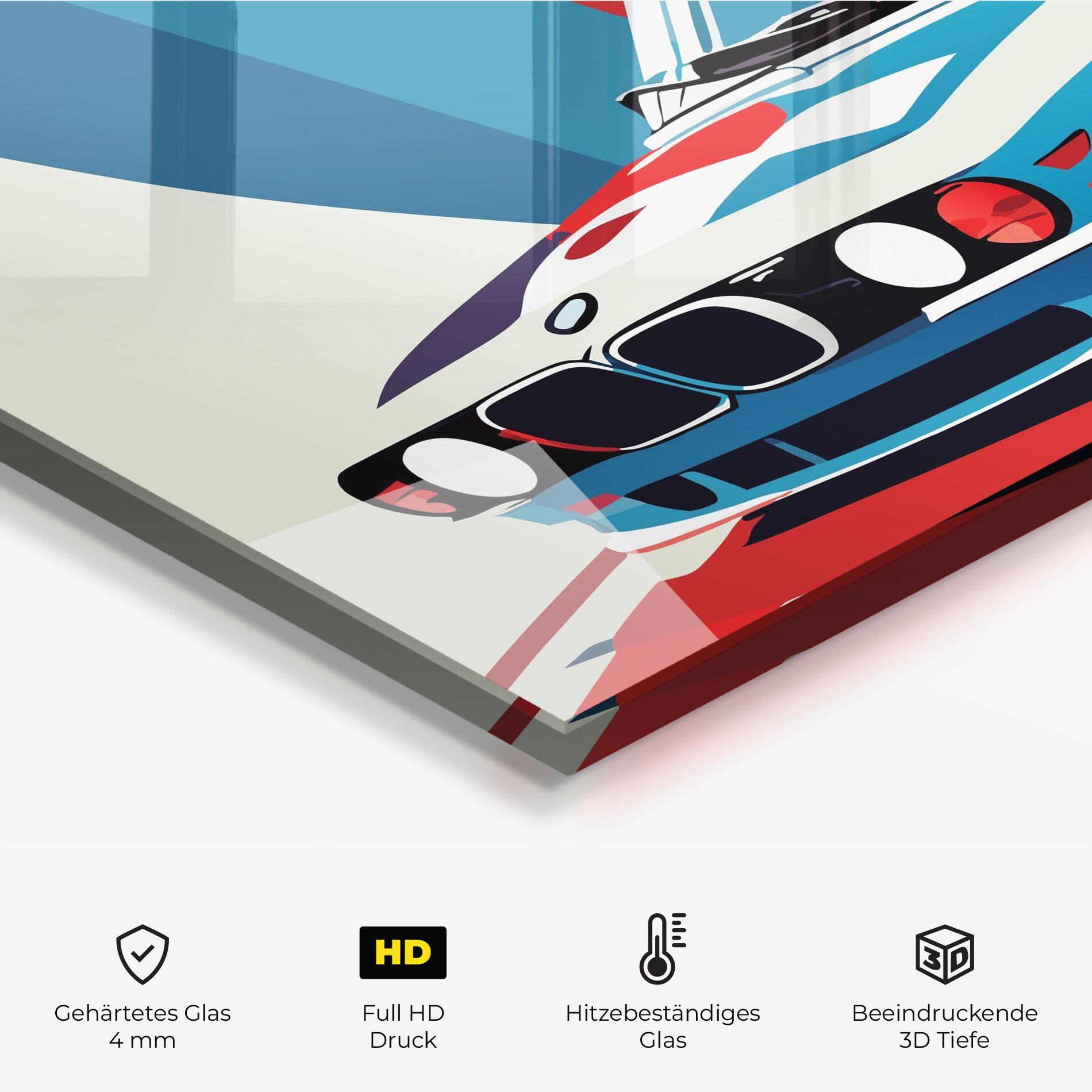 Küchenrückwand Glas Vintage Bmw mockup 2