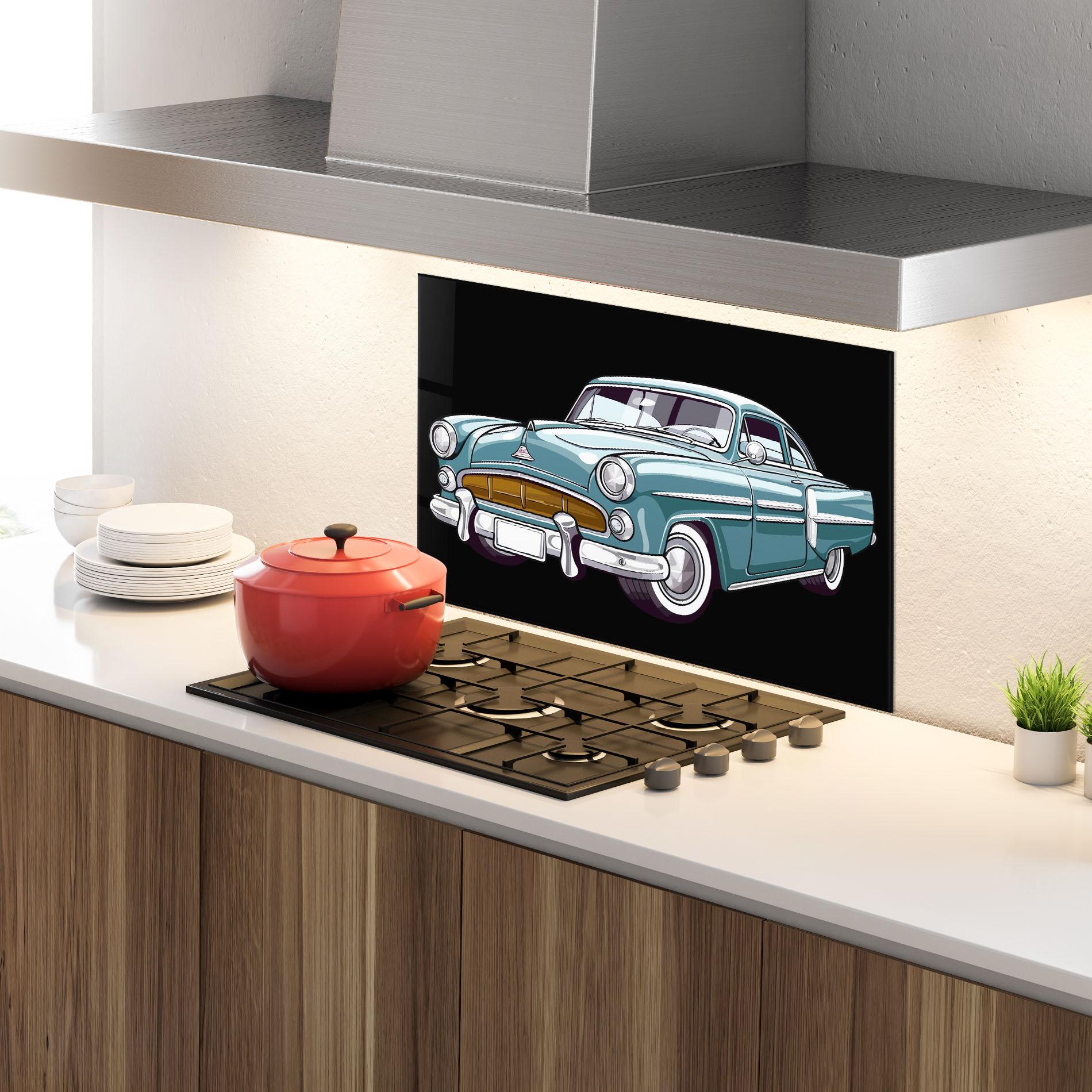 Küchenrückwand Glas Ford Thunderbolt mockup 4