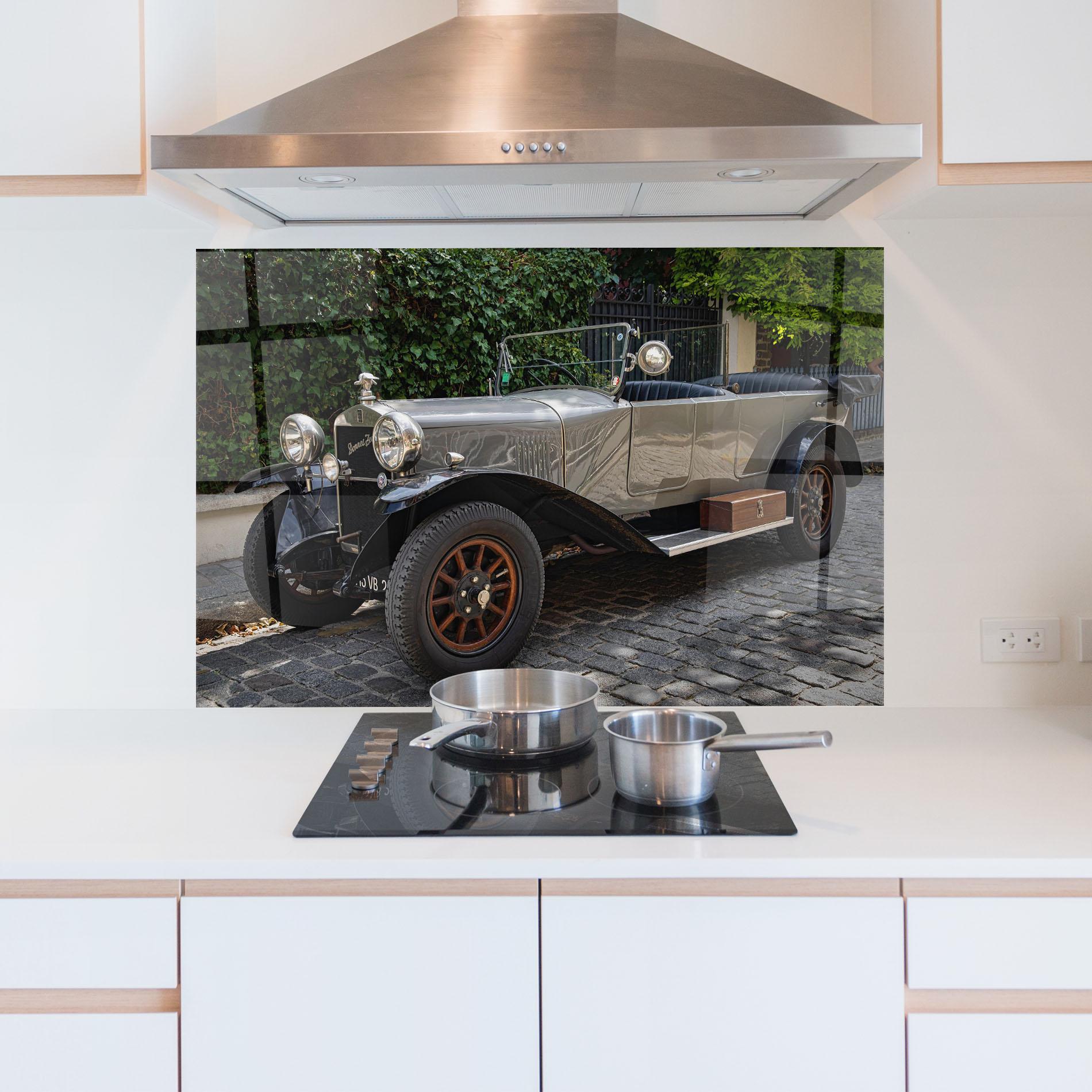 Küchenrückwand Glas Cream Car mockup 5