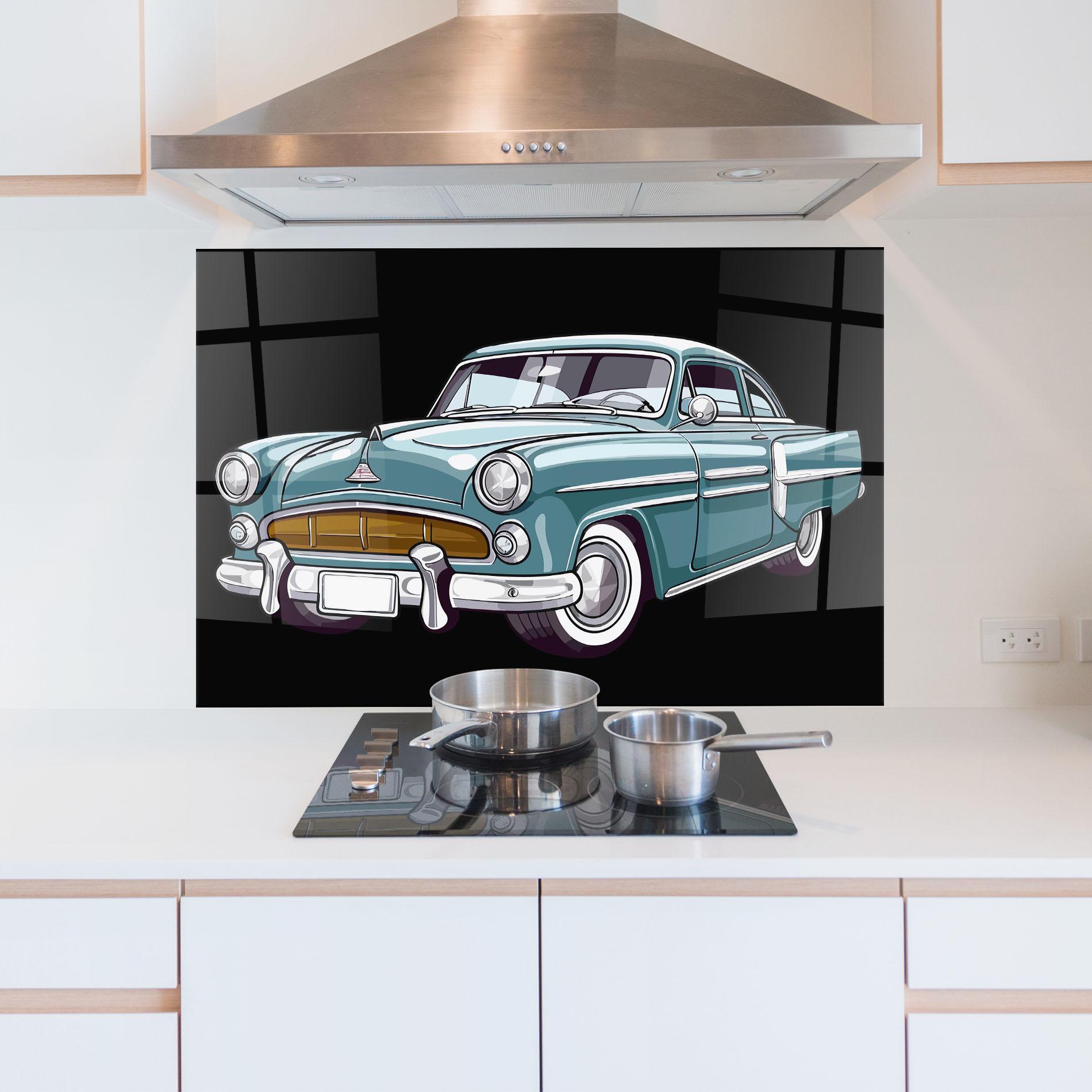 Küchenrückwand Glas Ford Thunderbolt mockup 5