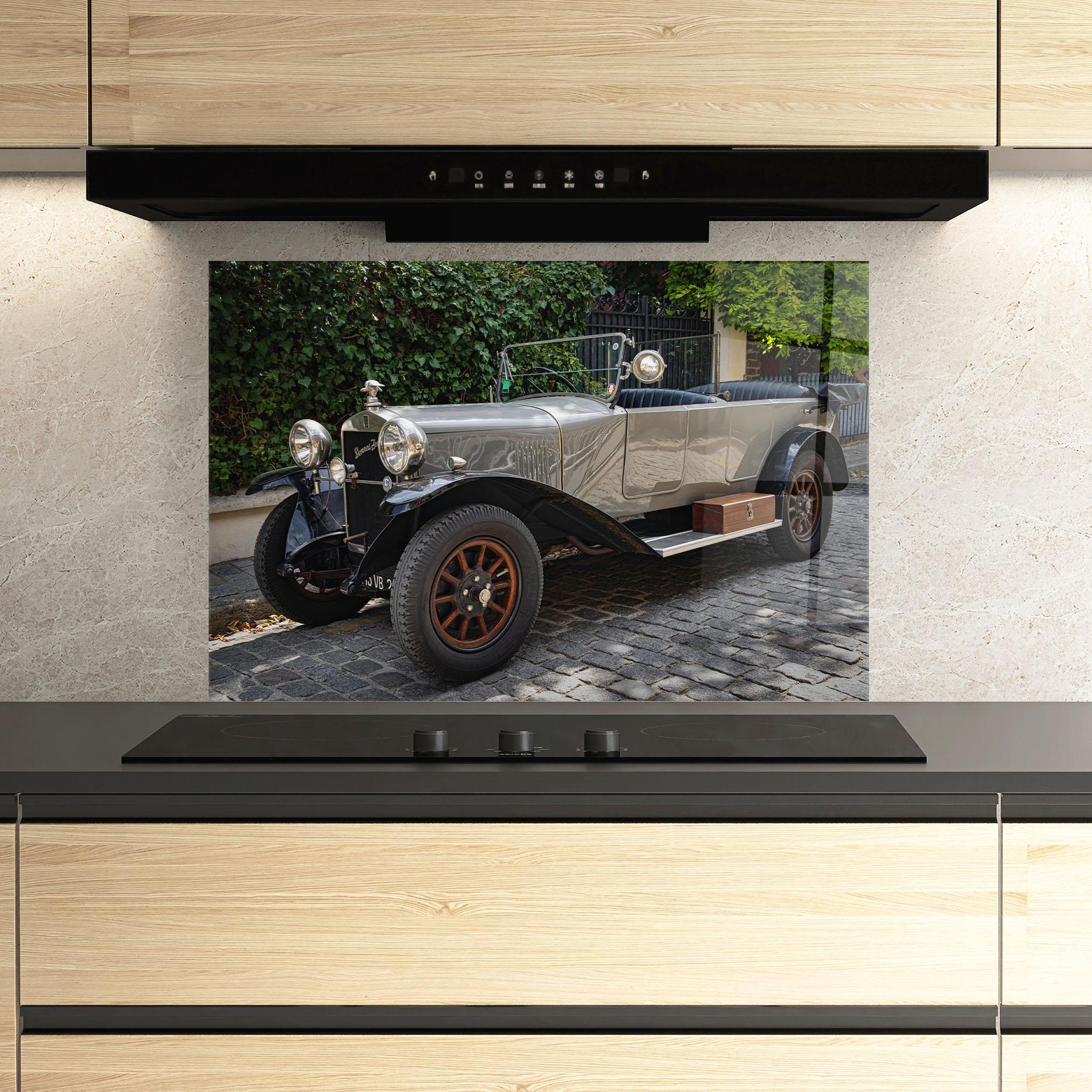Küchenrückwand Glas Cream Car mockup 3