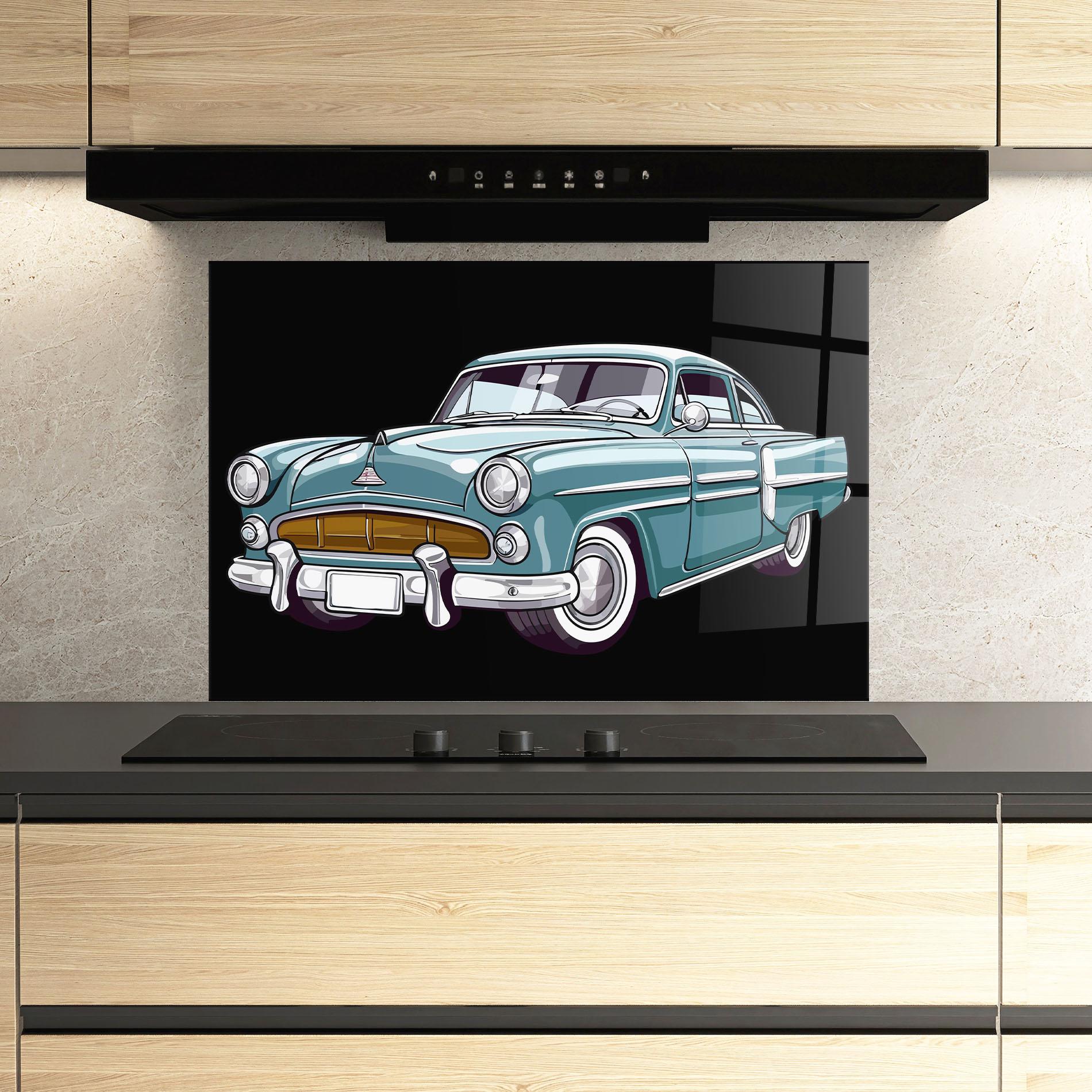 Küchenrückwand Glas Ford Thunderbolt mockup 3