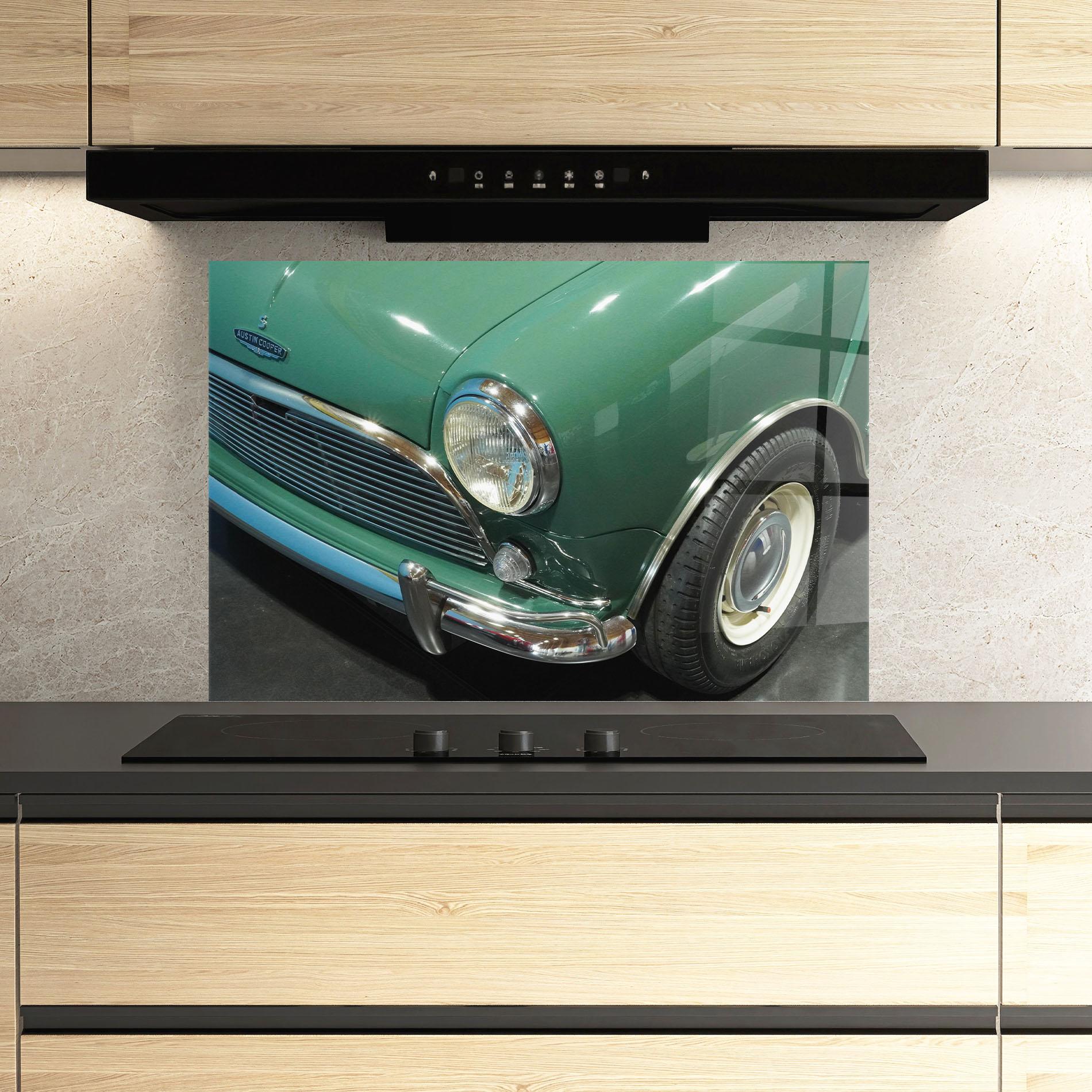 Küchenrückwand Glas Pretty Green Car mockup 3