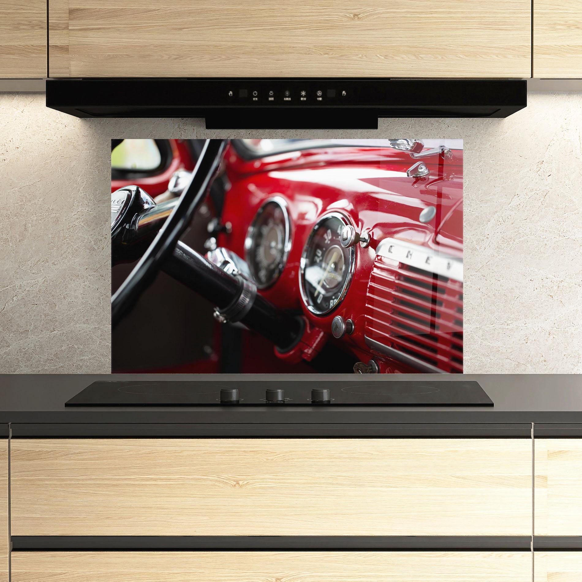 Küchenrückwand Glas Shiny Clean Car mockup 3