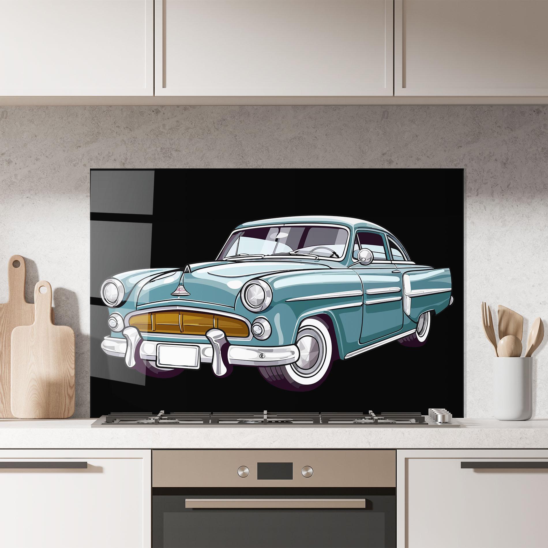 Küchenrückwand Glas Ford Thunderbolt mockup 7