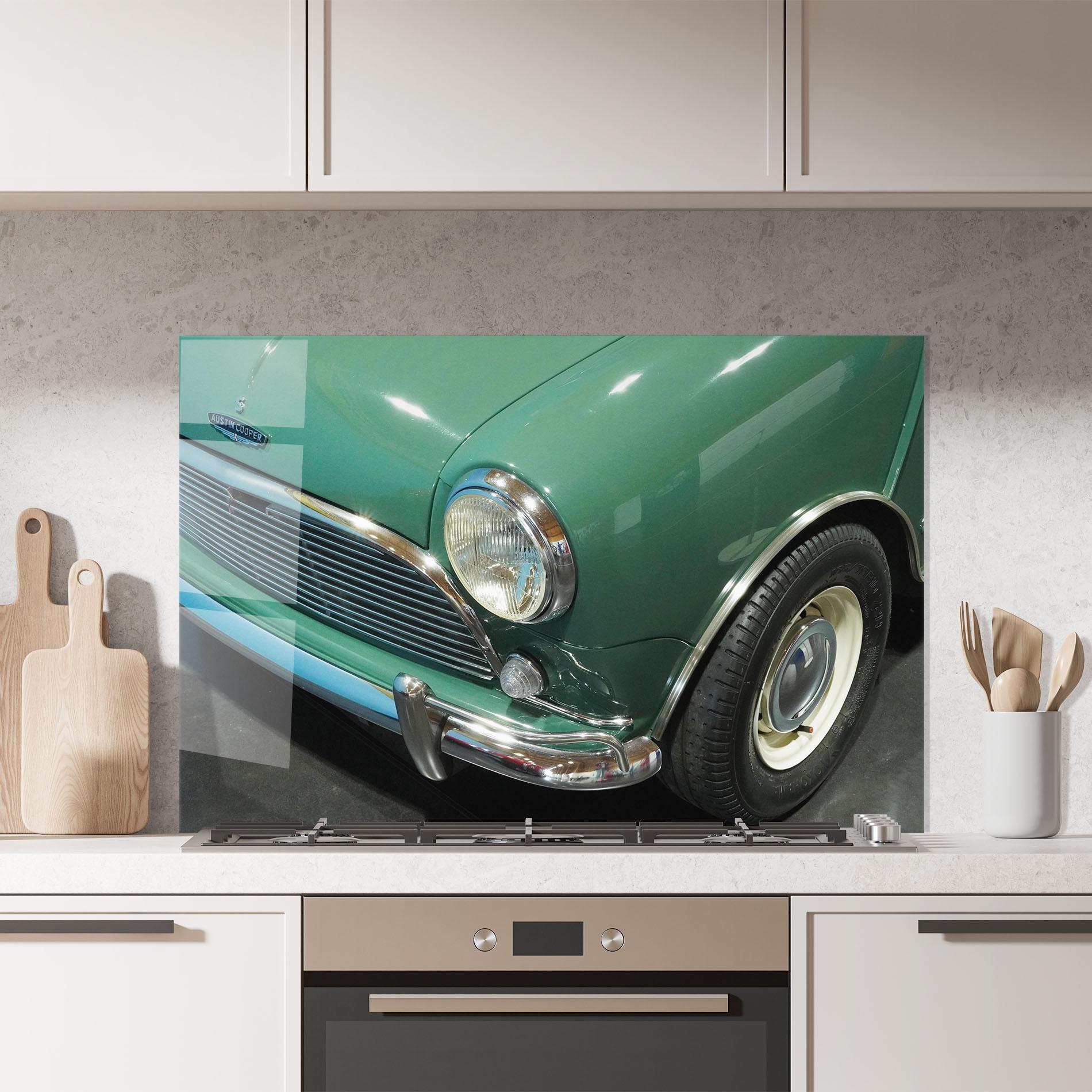 Küchenrückwand Glas Pretty Green Car mockup 7