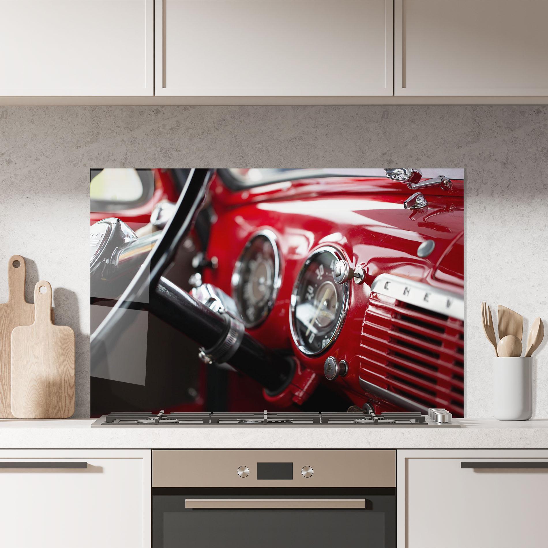 Küchenrückwand Glas Shiny Clean Car mockup 7