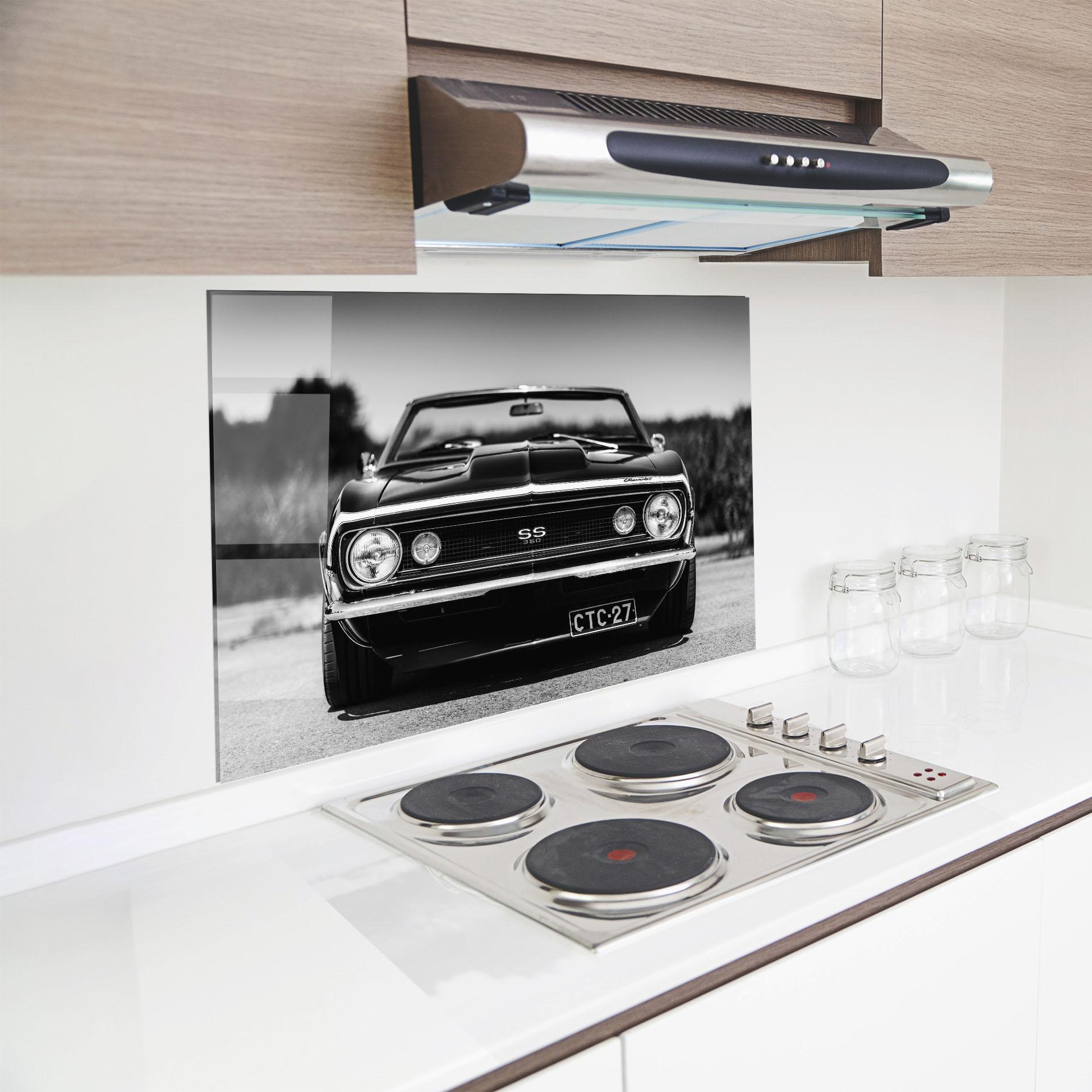 Küchenrückwand Glas American Car mockup 8