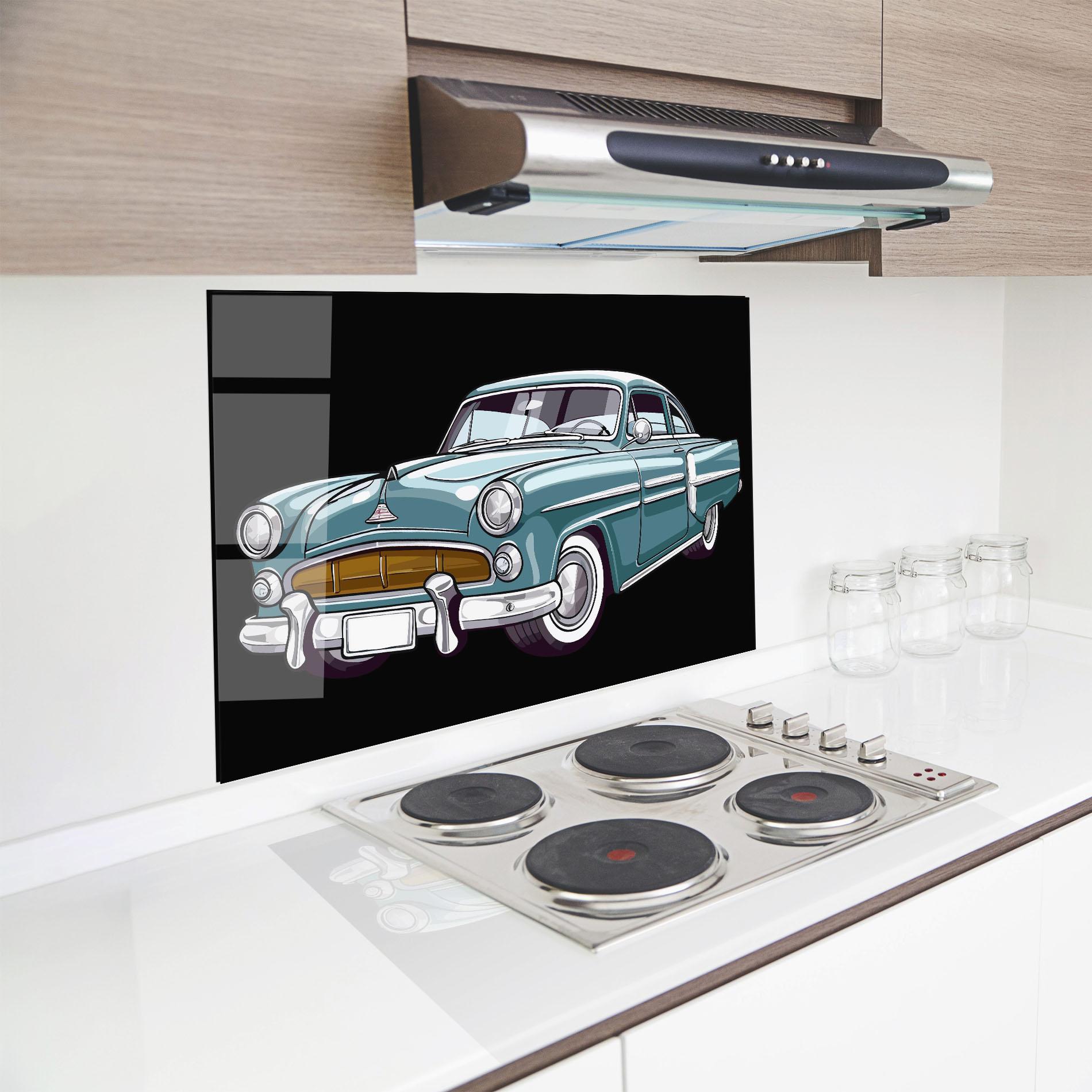 Küchenrückwand Glas Ford Thunderbolt mockup 8