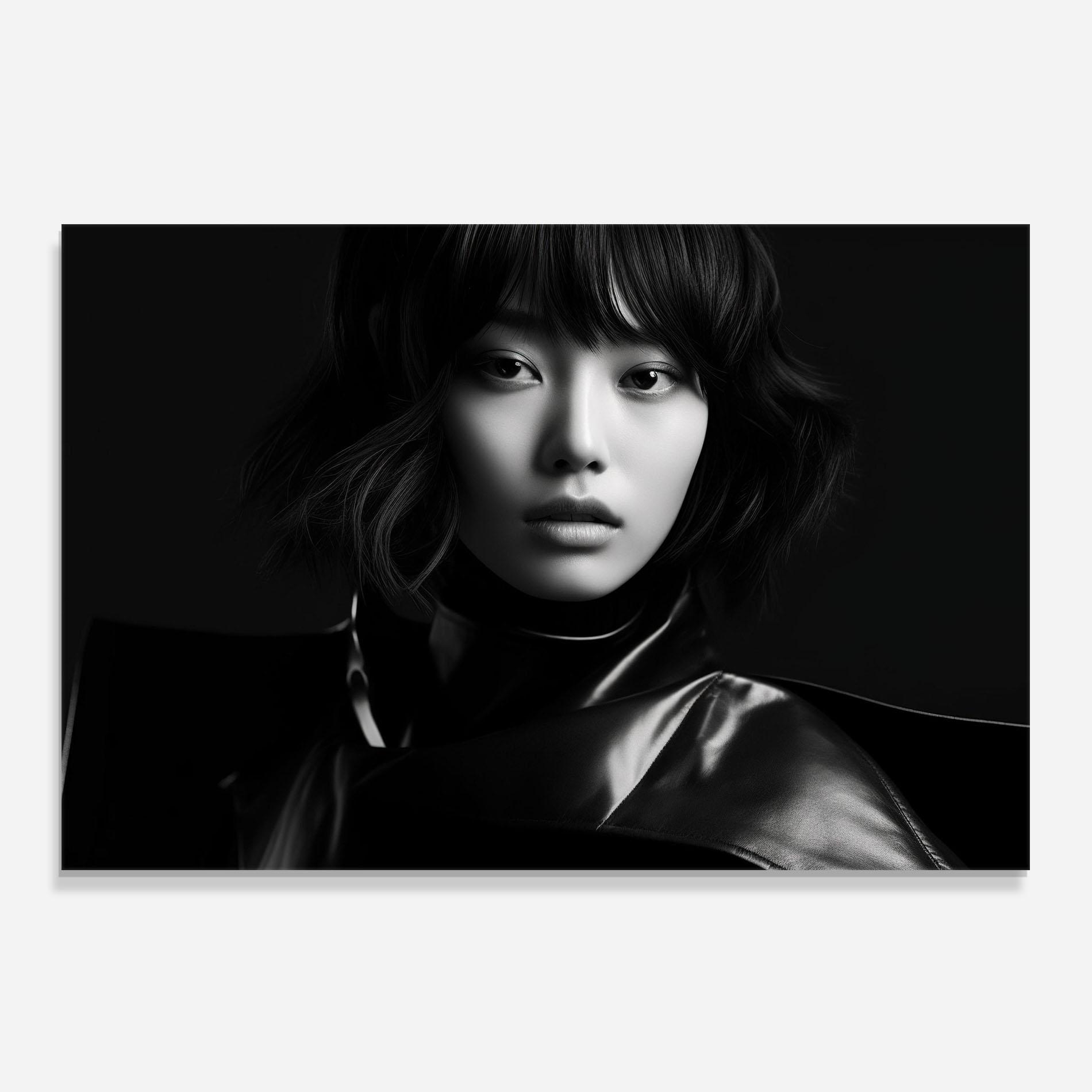 Küchenrückwand Glas Asian Abstract Woman mockup 0