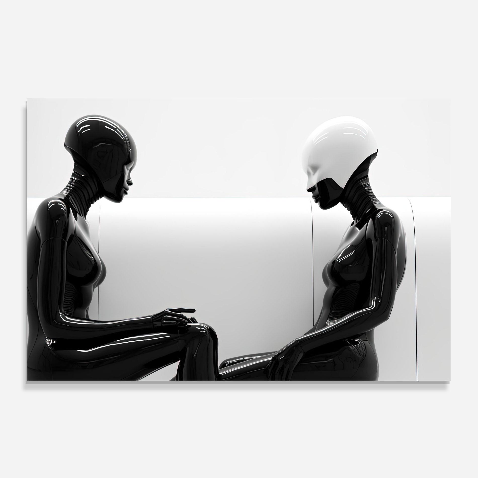 Küchenrückwand Glas Black Mannequin mockup 0
