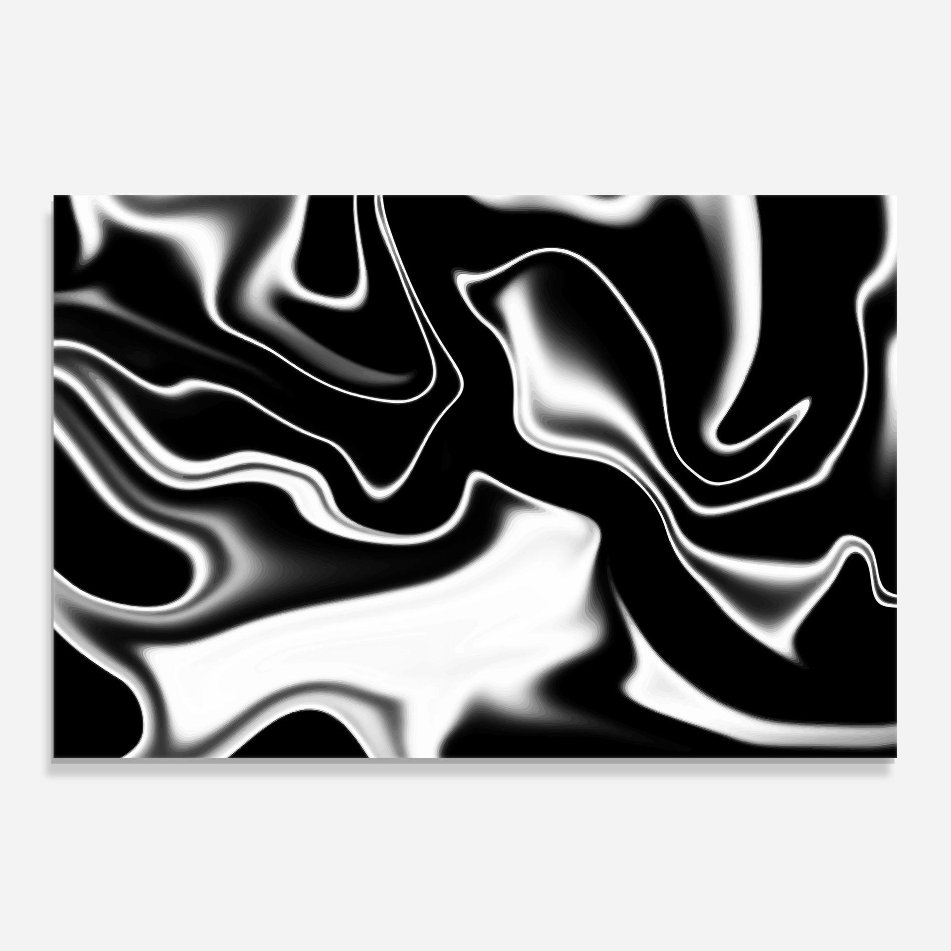 Küchenrückwand Glas Black Metalic Art mockup 0