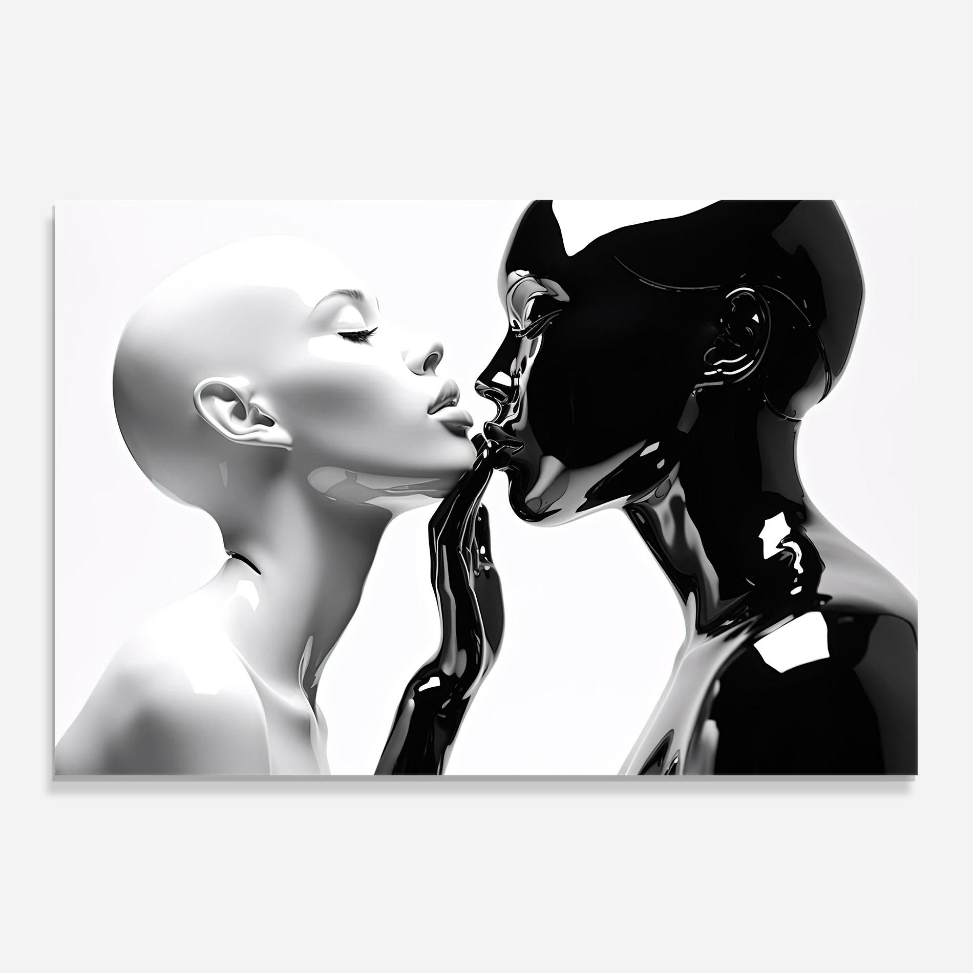 Küchenrückwand Glas Feminine Sculpture mockup 0