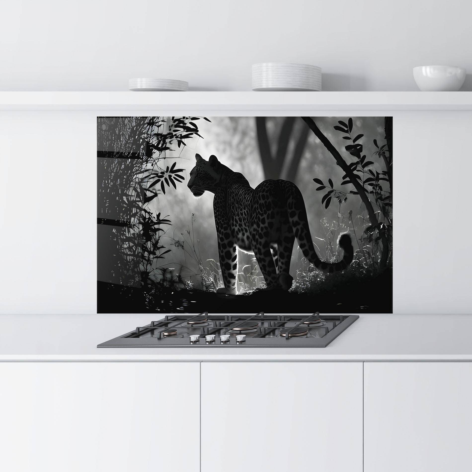 Küchenrückwand Glas Beautiful Grey Animal mockup 9