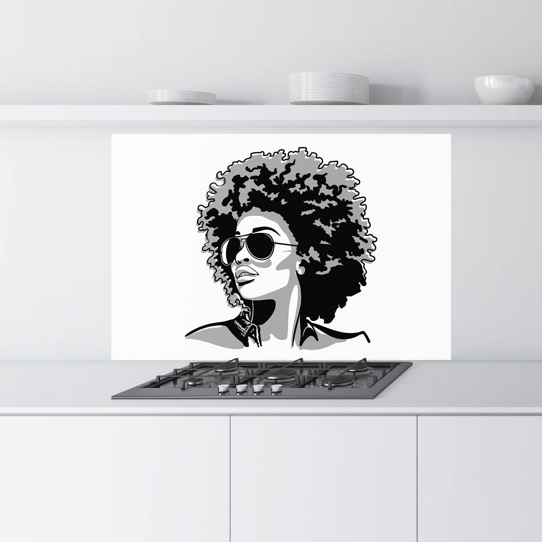 Küchenrückwand Glas Black Grasses mockup 9