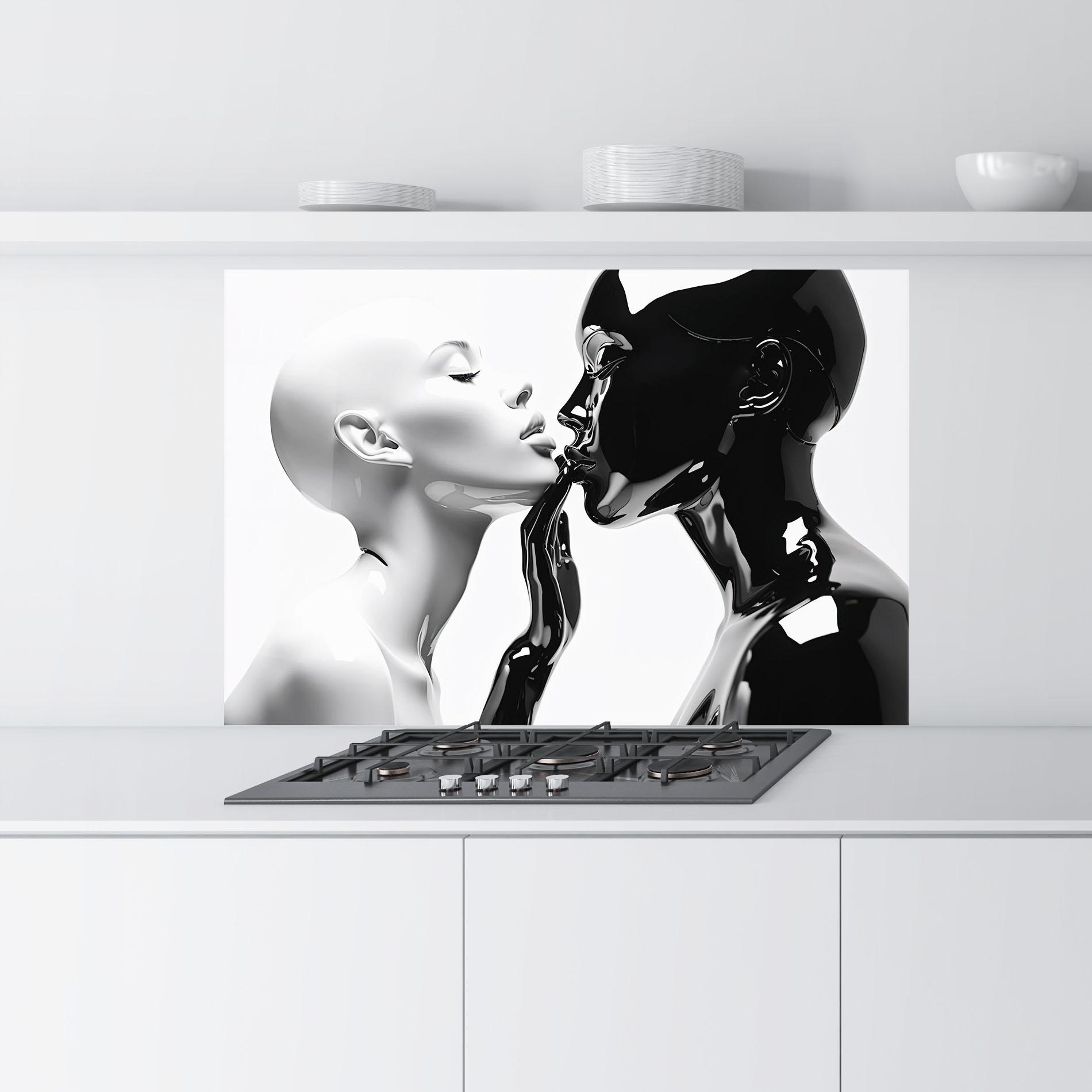 Küchenrückwand Glas Feminine Sculpture mockup 9