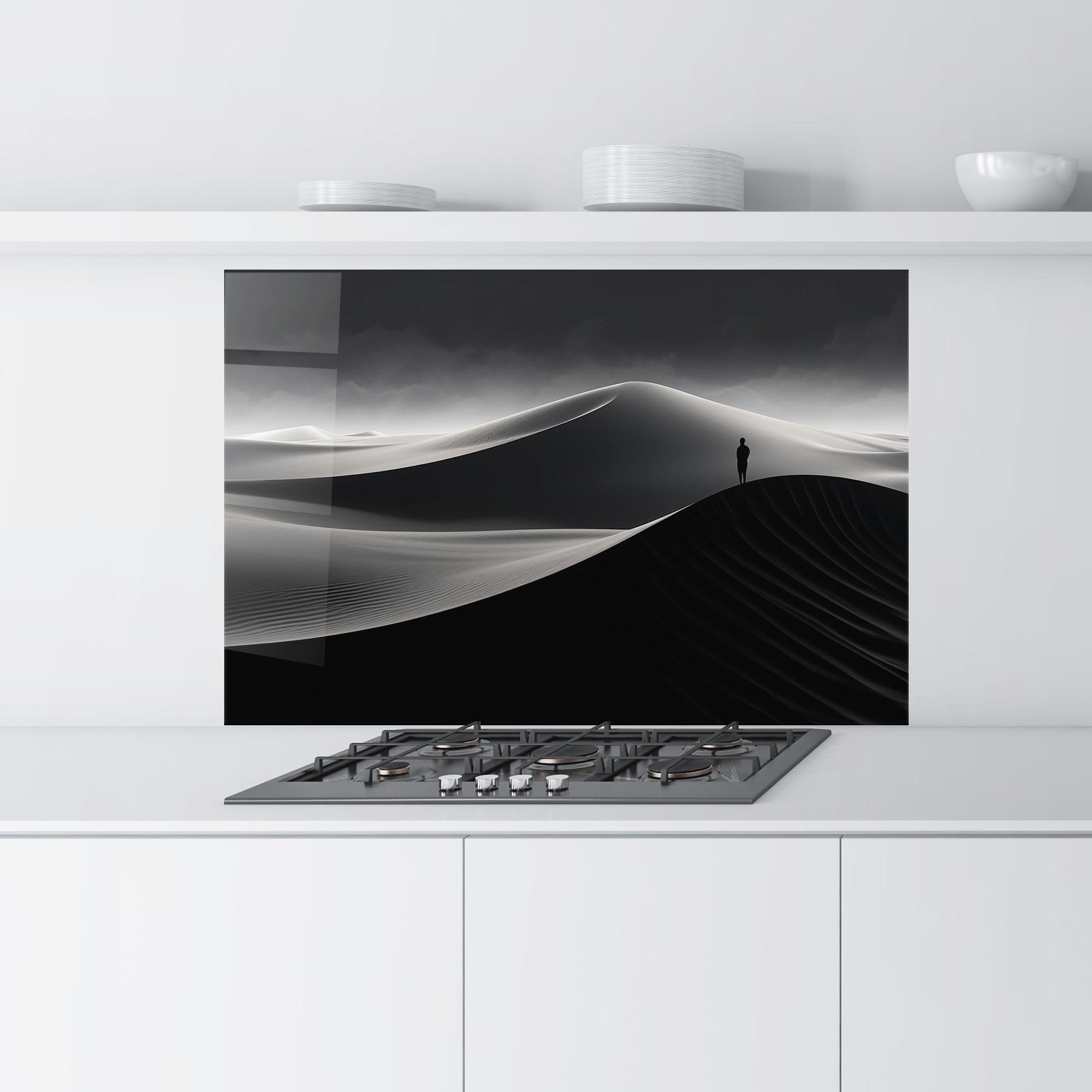 Küchenrückwand Glas Grey Dune mockup 9