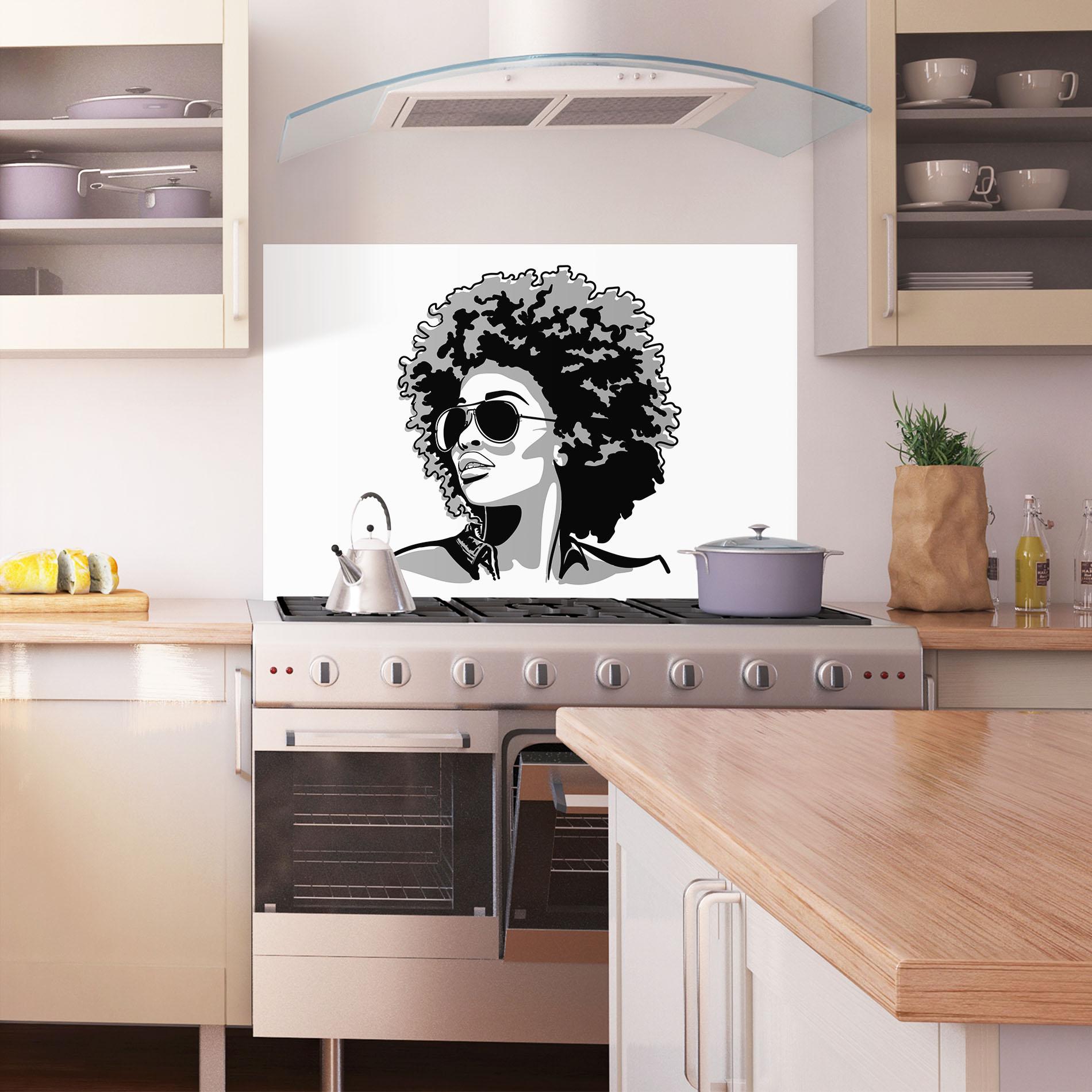 Küchenrückwand Glas Black Grasses mockup 1