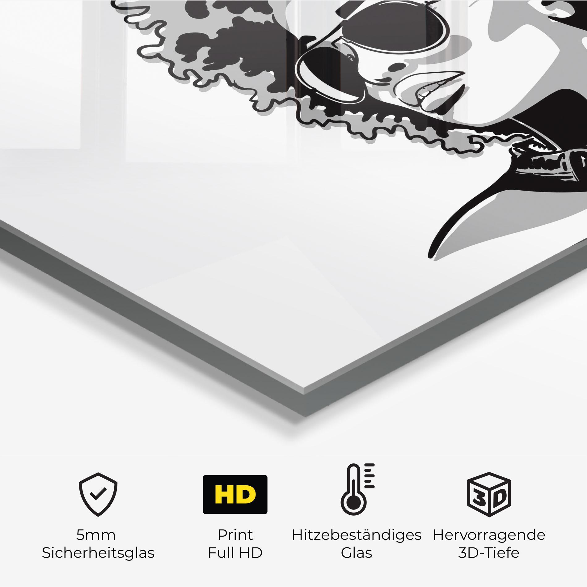 Küchenrückwand Glas Black Grasses mockup 2