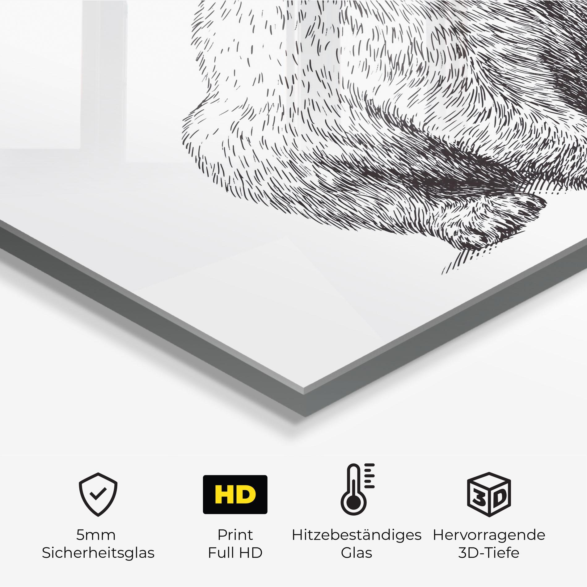 Küchenrückwand Glas Draw Icebear mockup 2