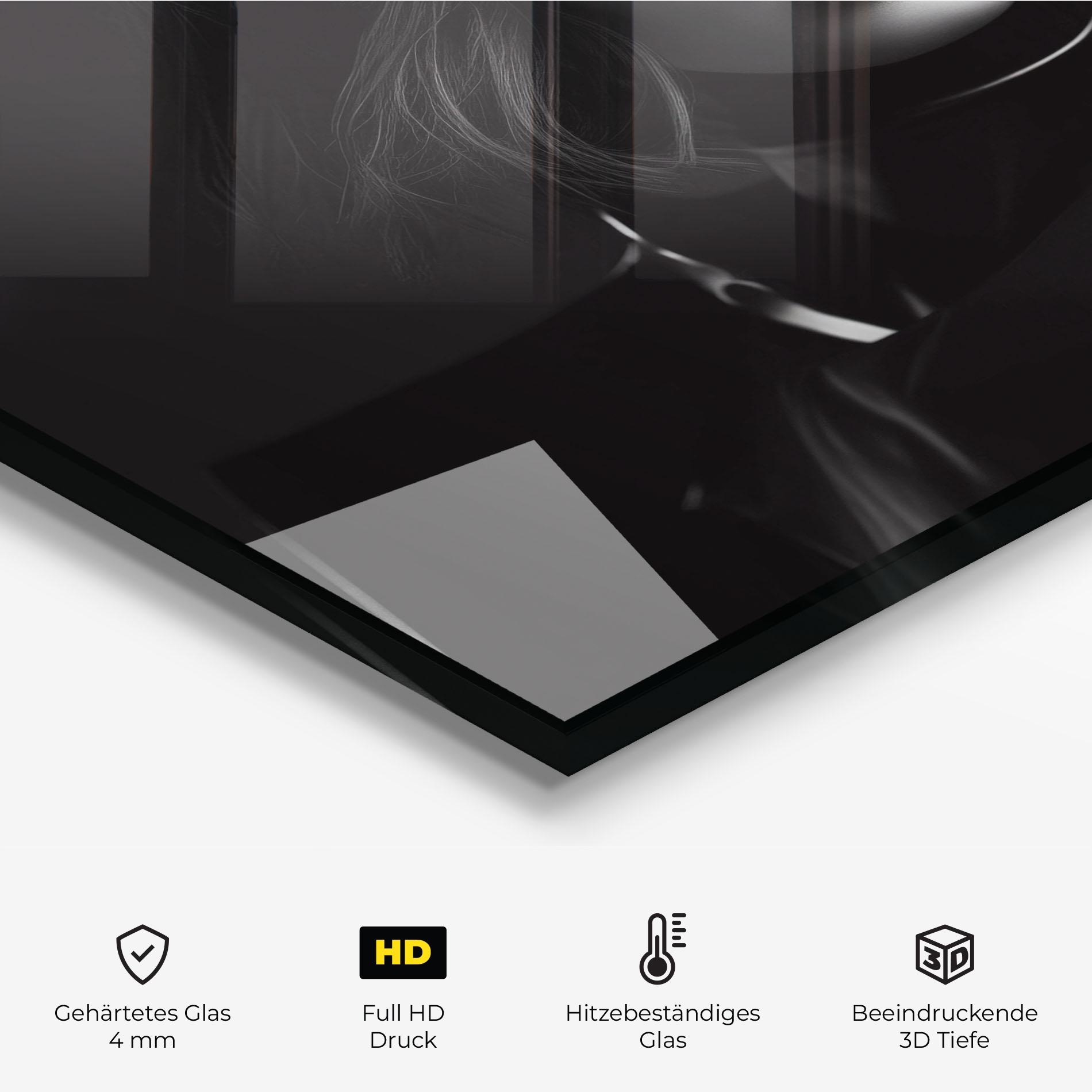 Küchenrückwand Glas Asian Abstract Woman mockup 2