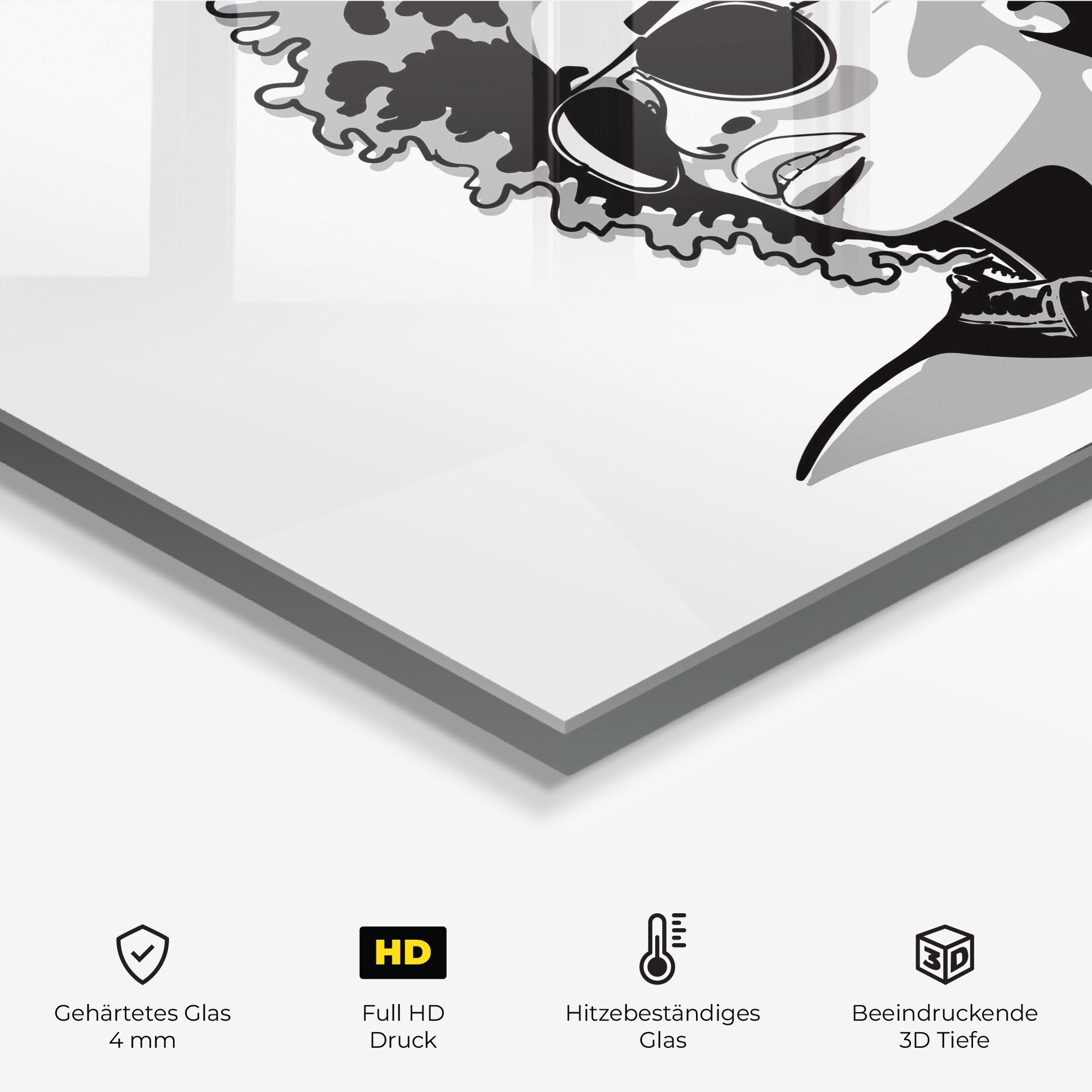 Küchenrückwand Glas Black Grasses mockup 2