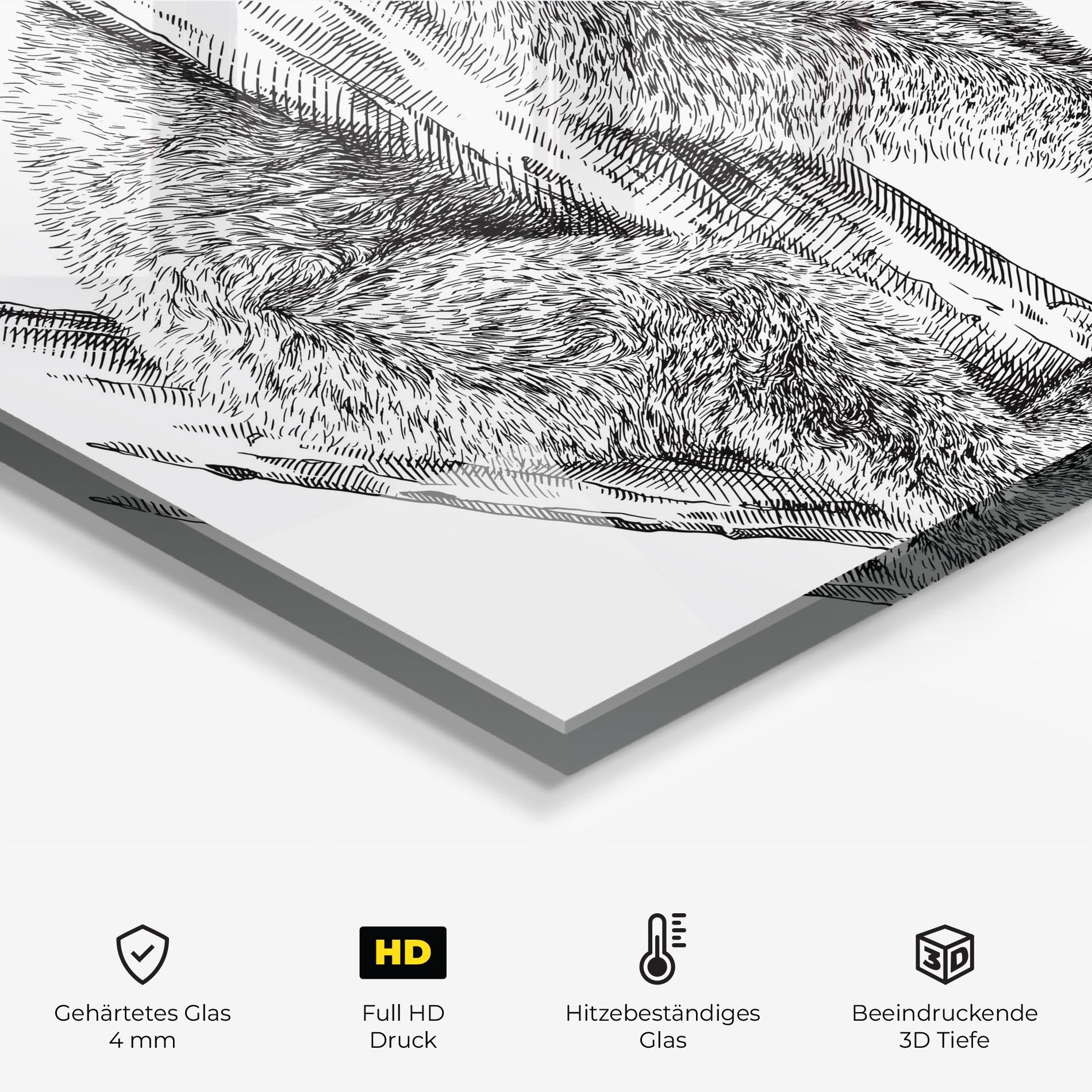 Küchenrückwand Glas Koala Sleeping Art mockup 2