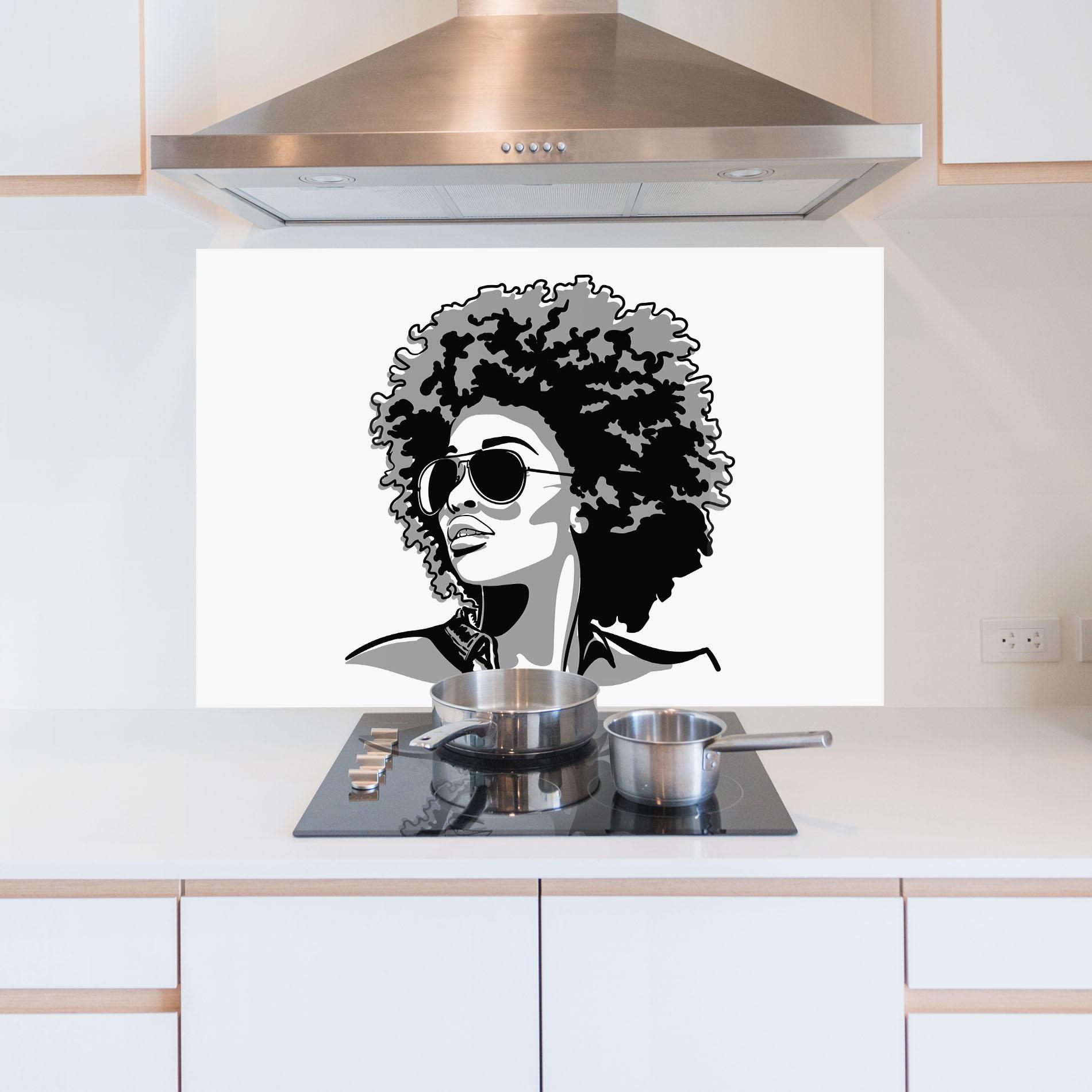 Küchenrückwand Glas Black Grasses mockup 5