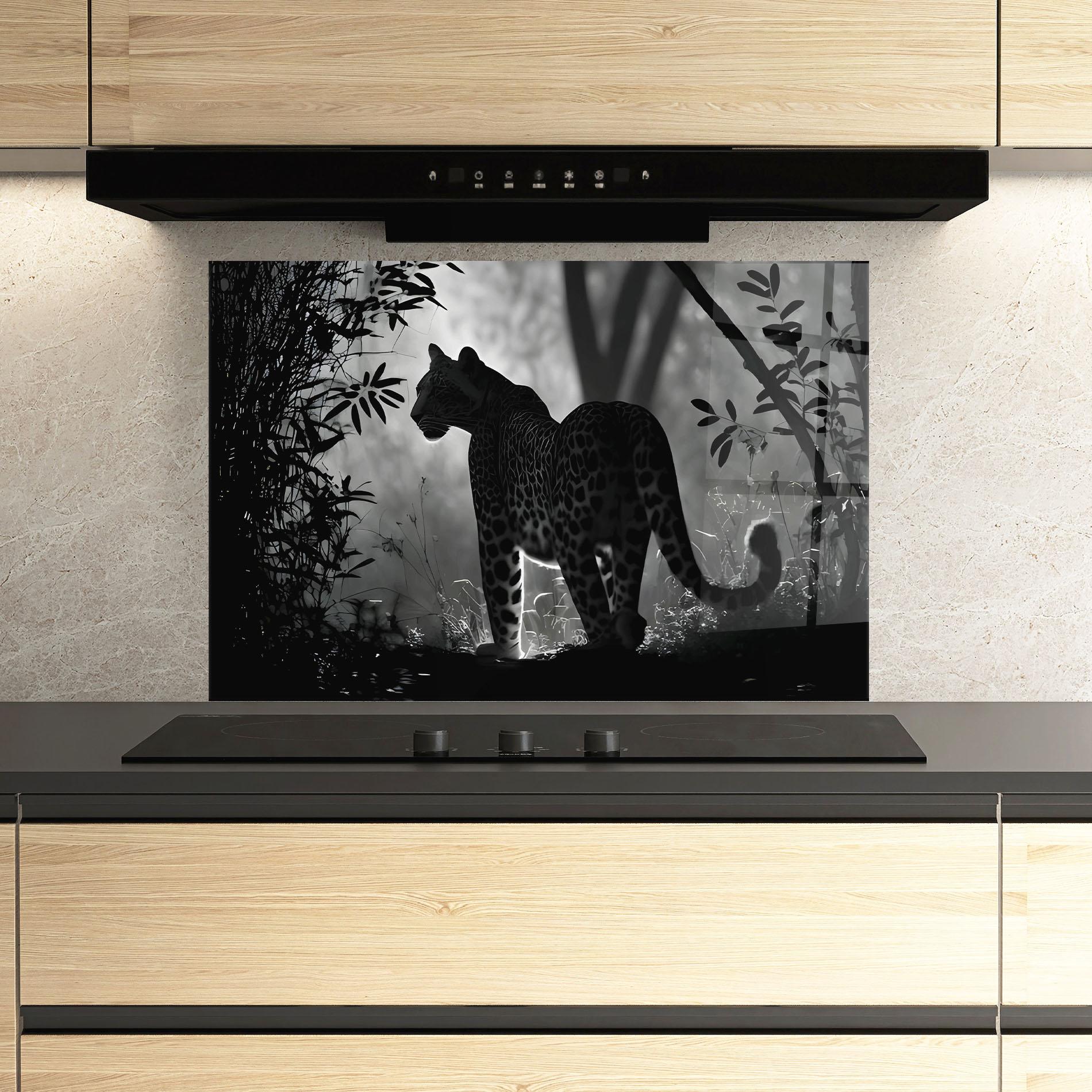 Küchenrückwand Glas Beautiful Grey Animal mockup 3